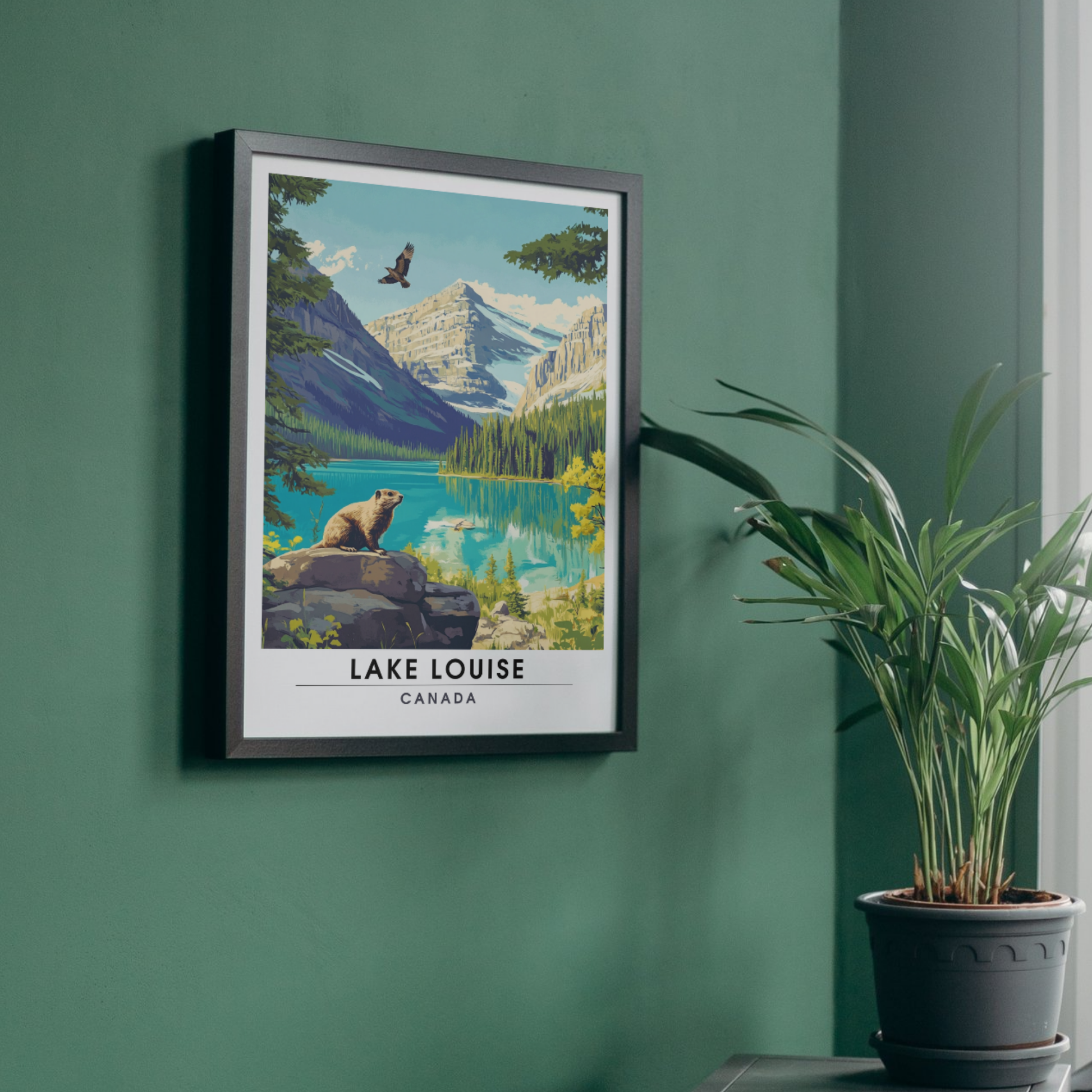 Affiche Lac Louise | Impression de voyage Canada | Affiche Lac