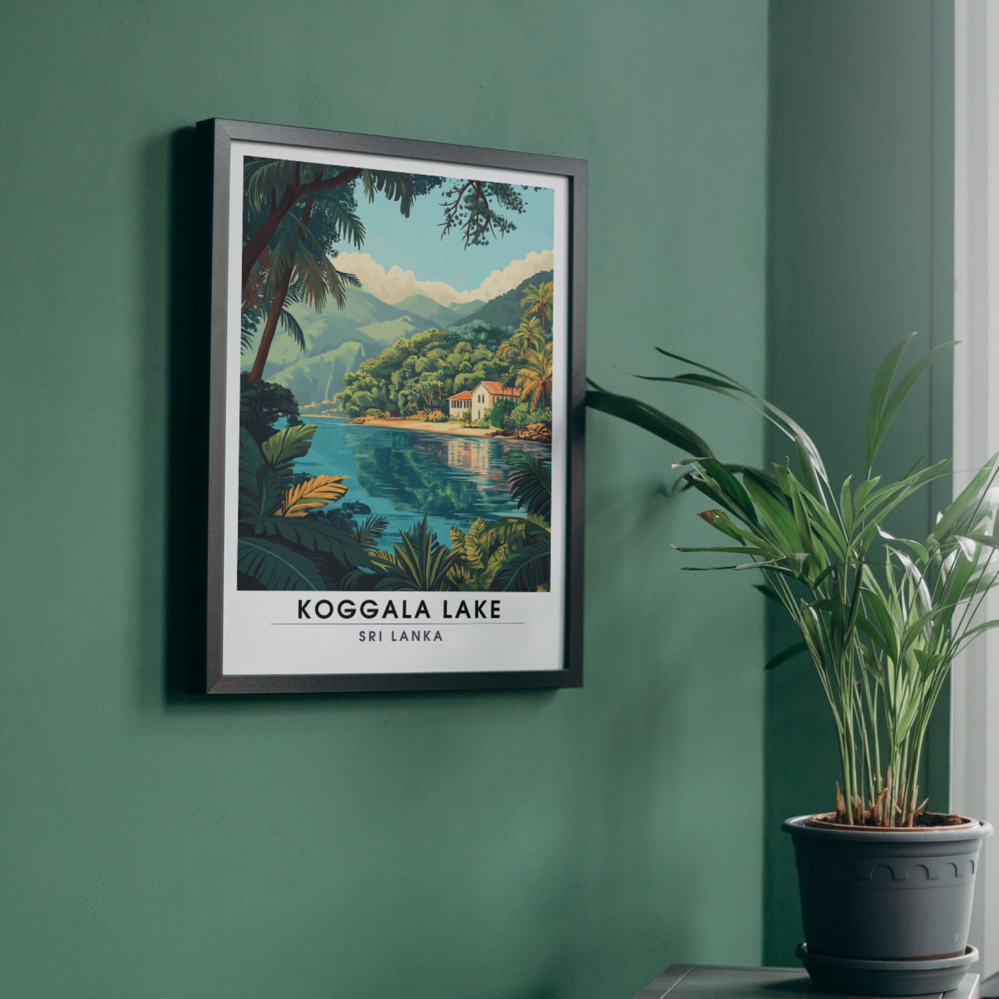 Affiche Lac Koggala | Poster de voyage Sri Lanka | Affiche Lac