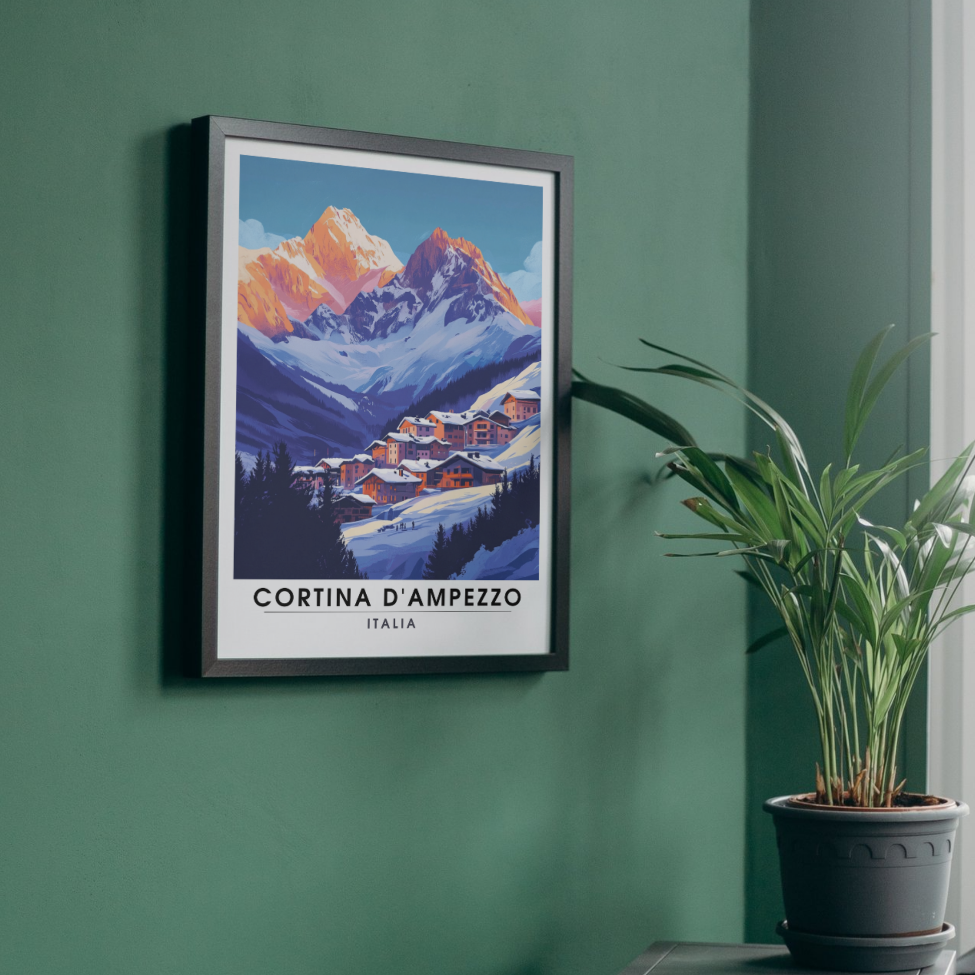 Affiche Cortina d'Ampezzo | Poster Italie | Affiche Italie