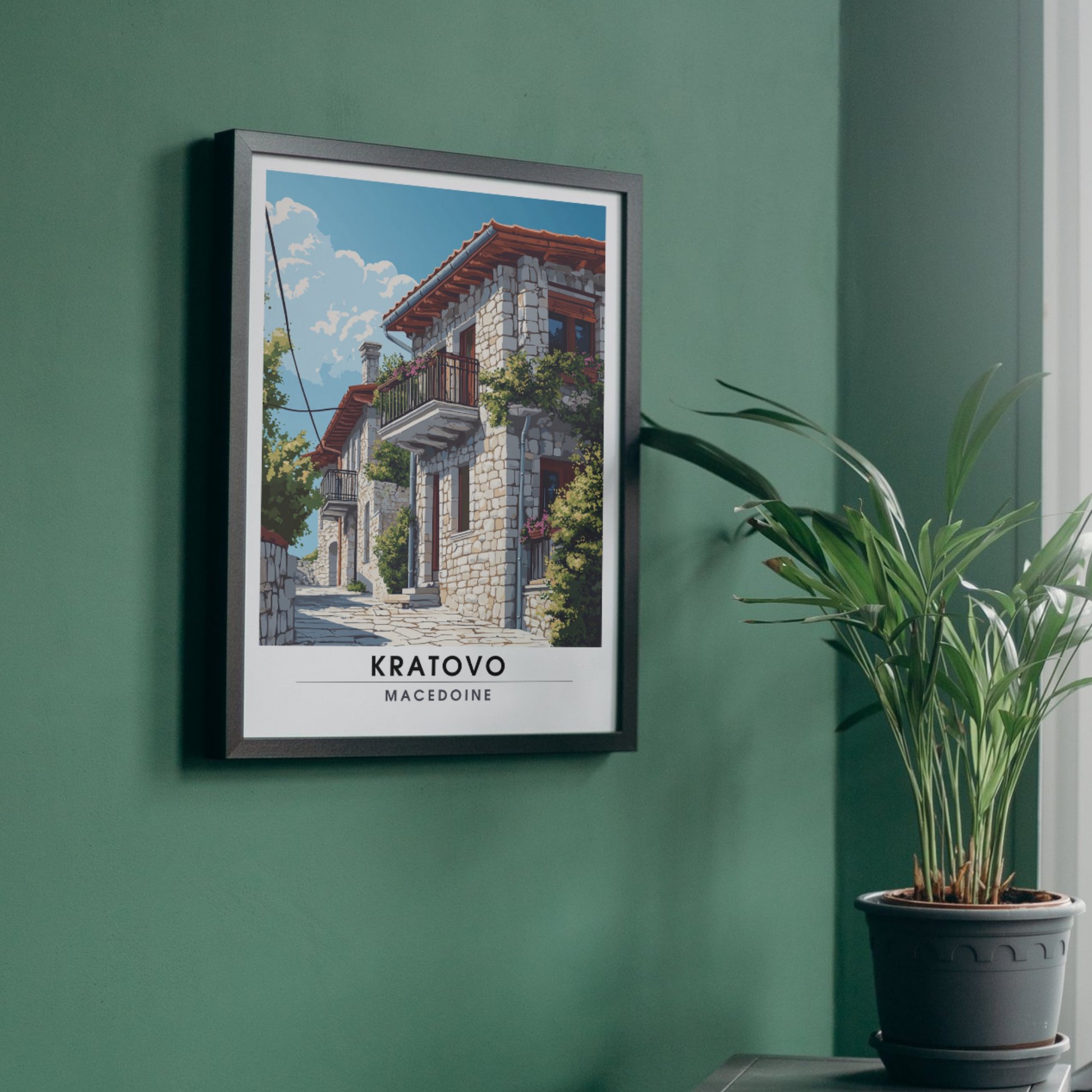 Affiche Kratovo | Poster de voyage Macédoine | Affiche Macédoine