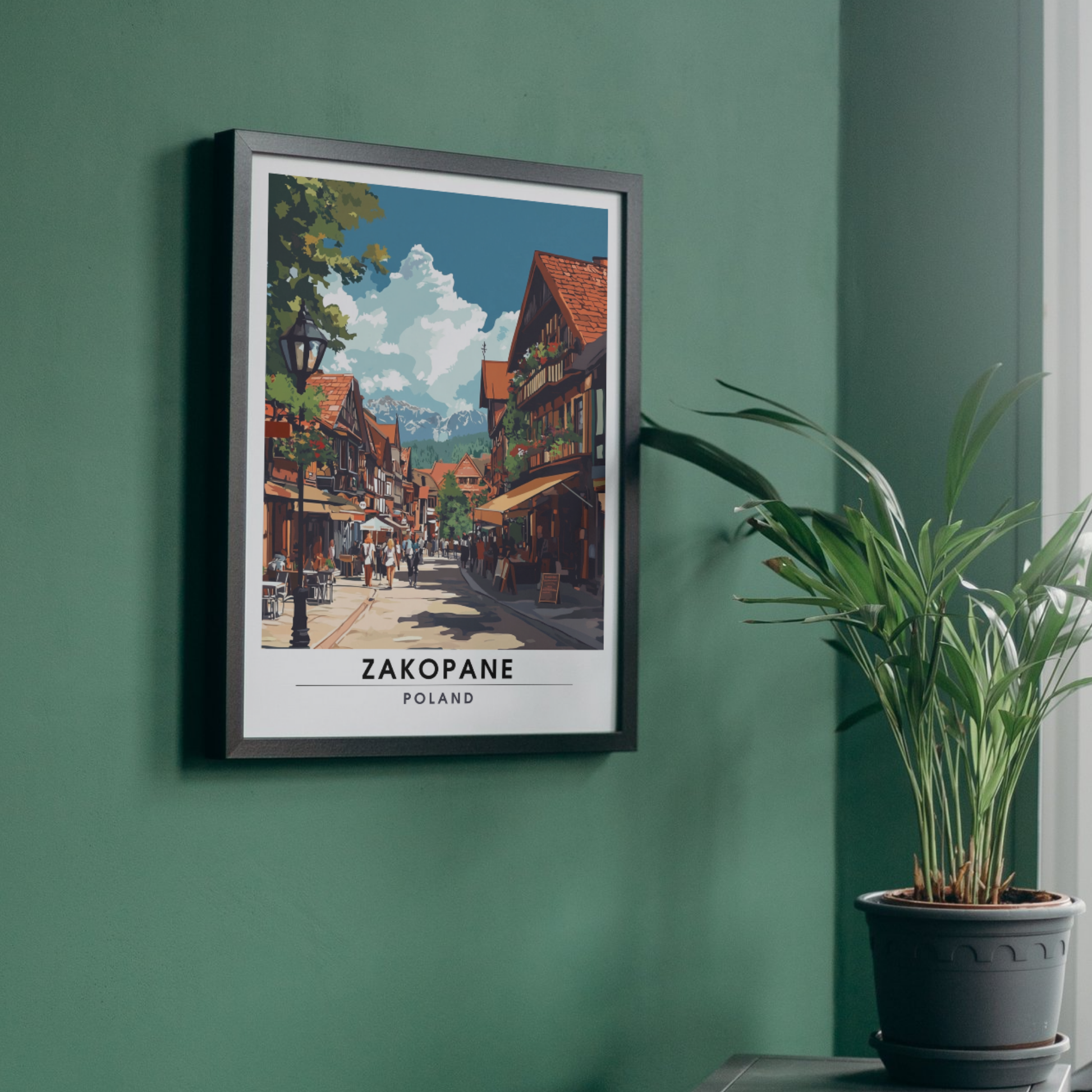 Affiche Zakopane | Poster de voyage Pologne | Affiche Pologne