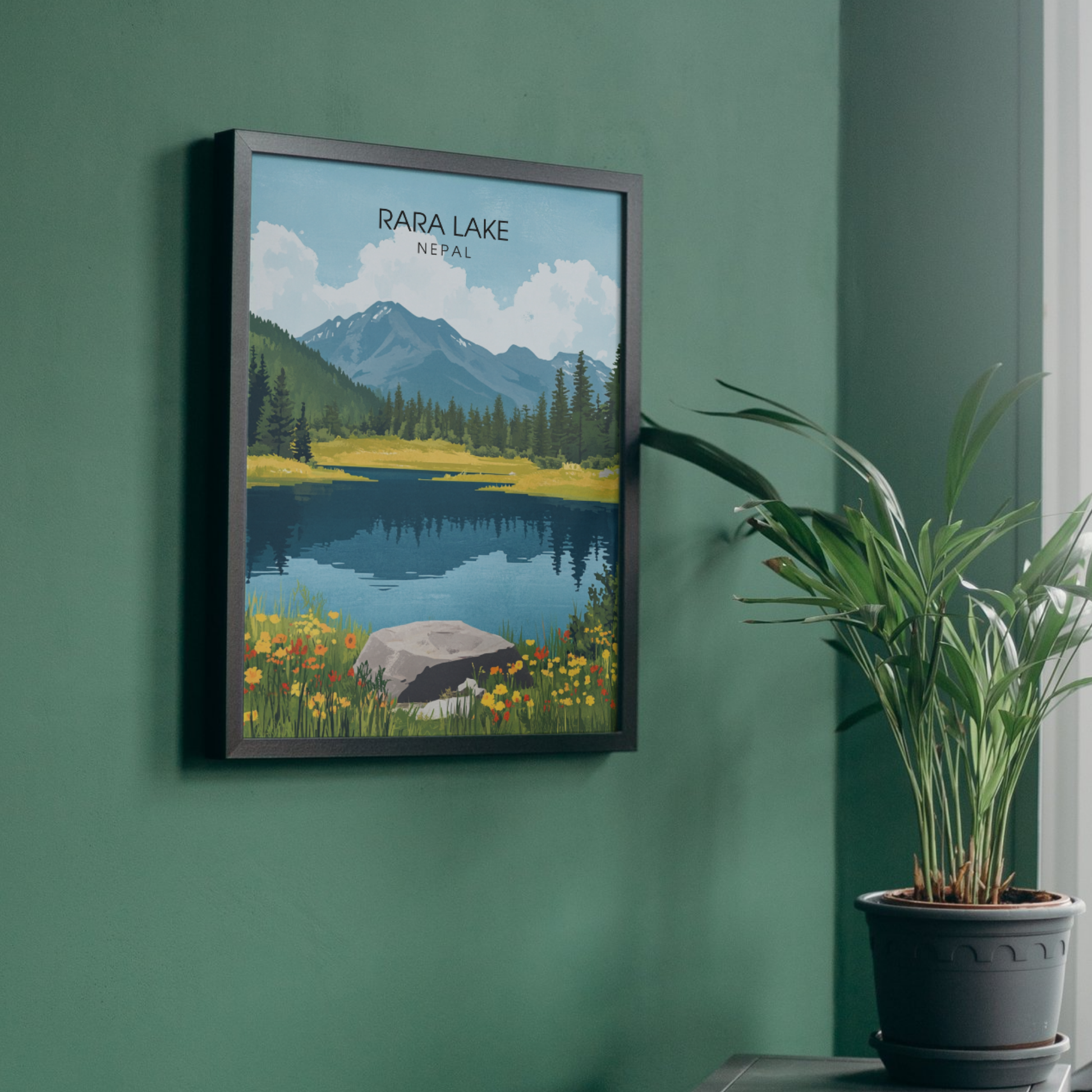 Affiche Rara Lake | Impression Nepal | Affiche Lake