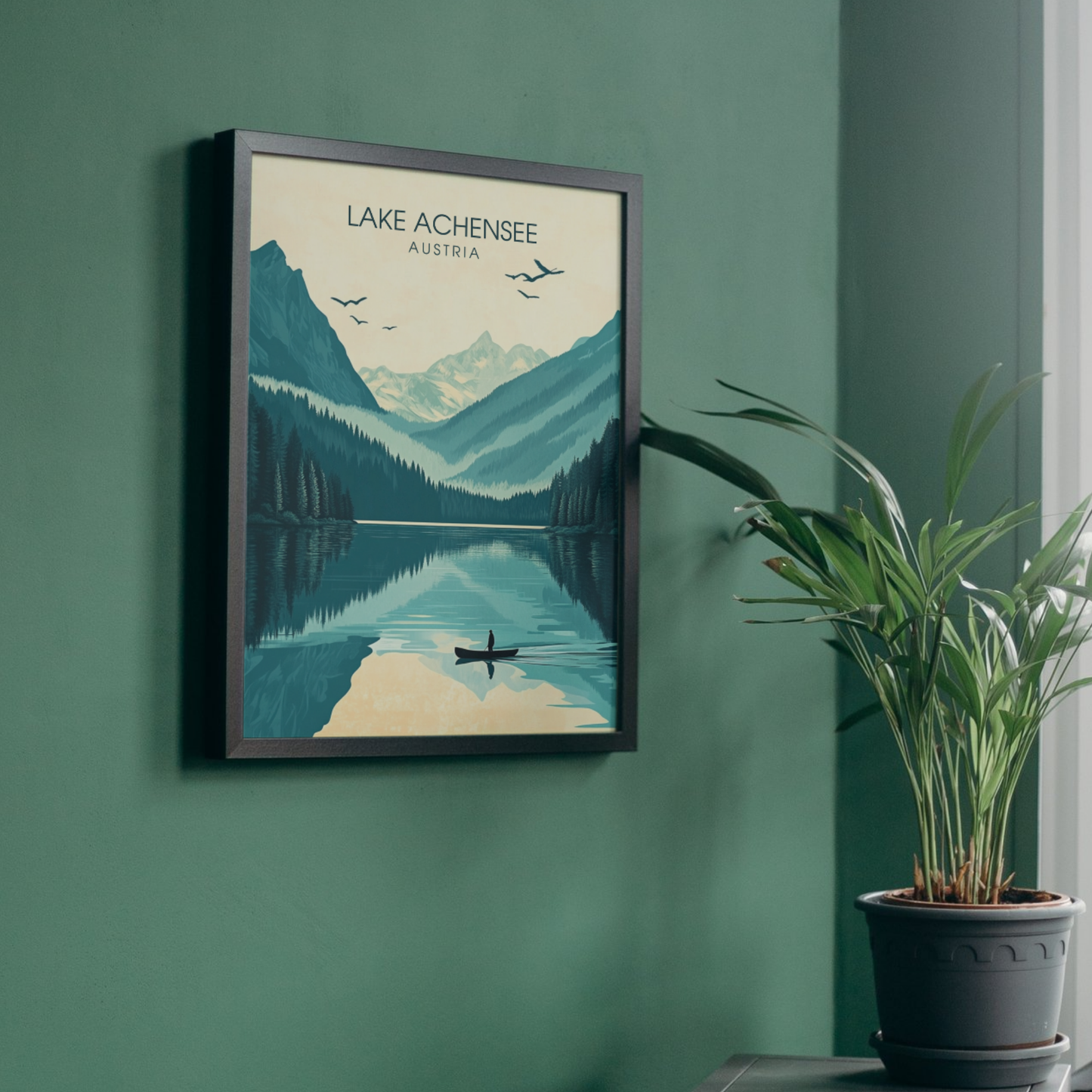 Affiche Lac Achensee | Poster de voyage Autriche | Affiche Lac