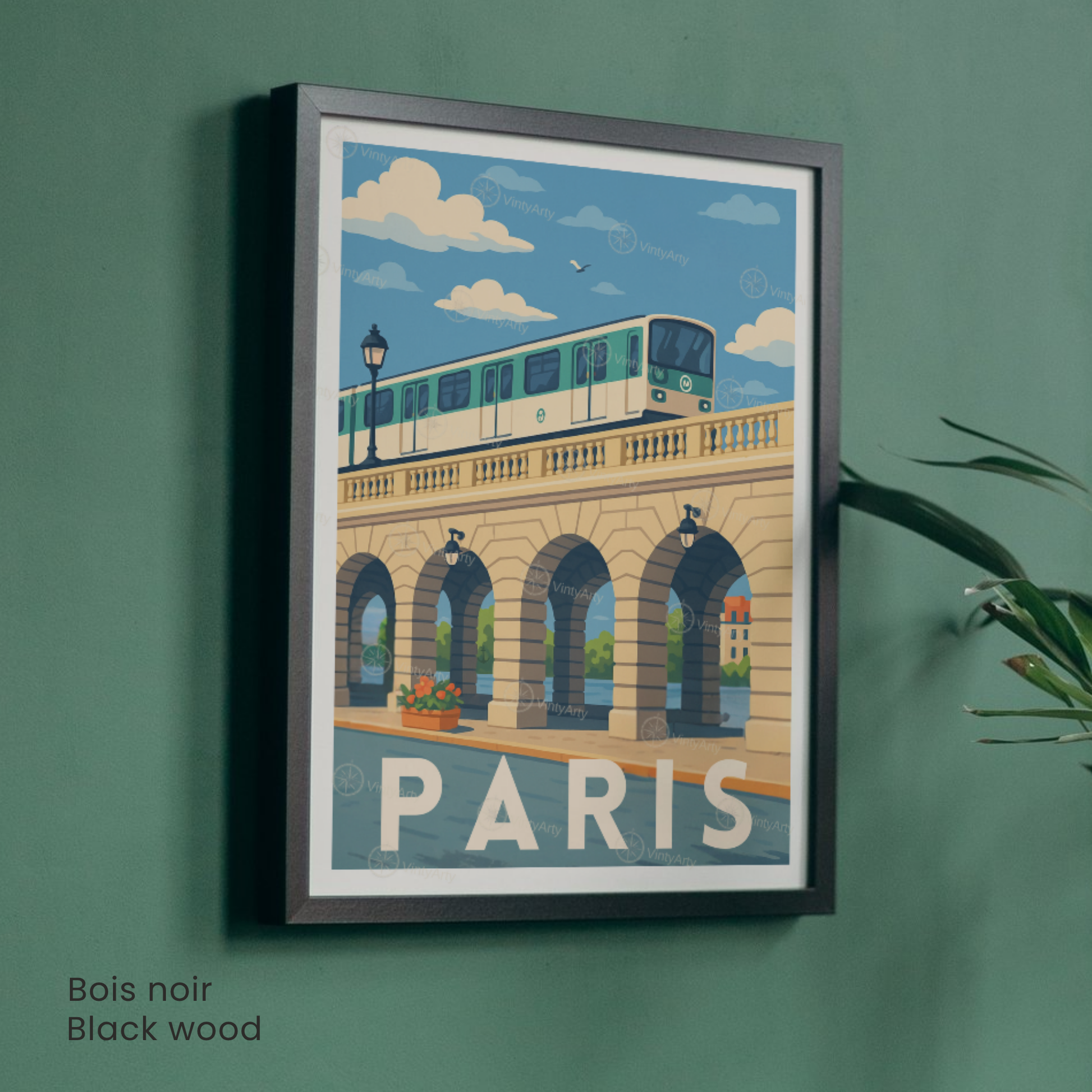 Affiche Paris | Poster de voyage Métro | Affiche France