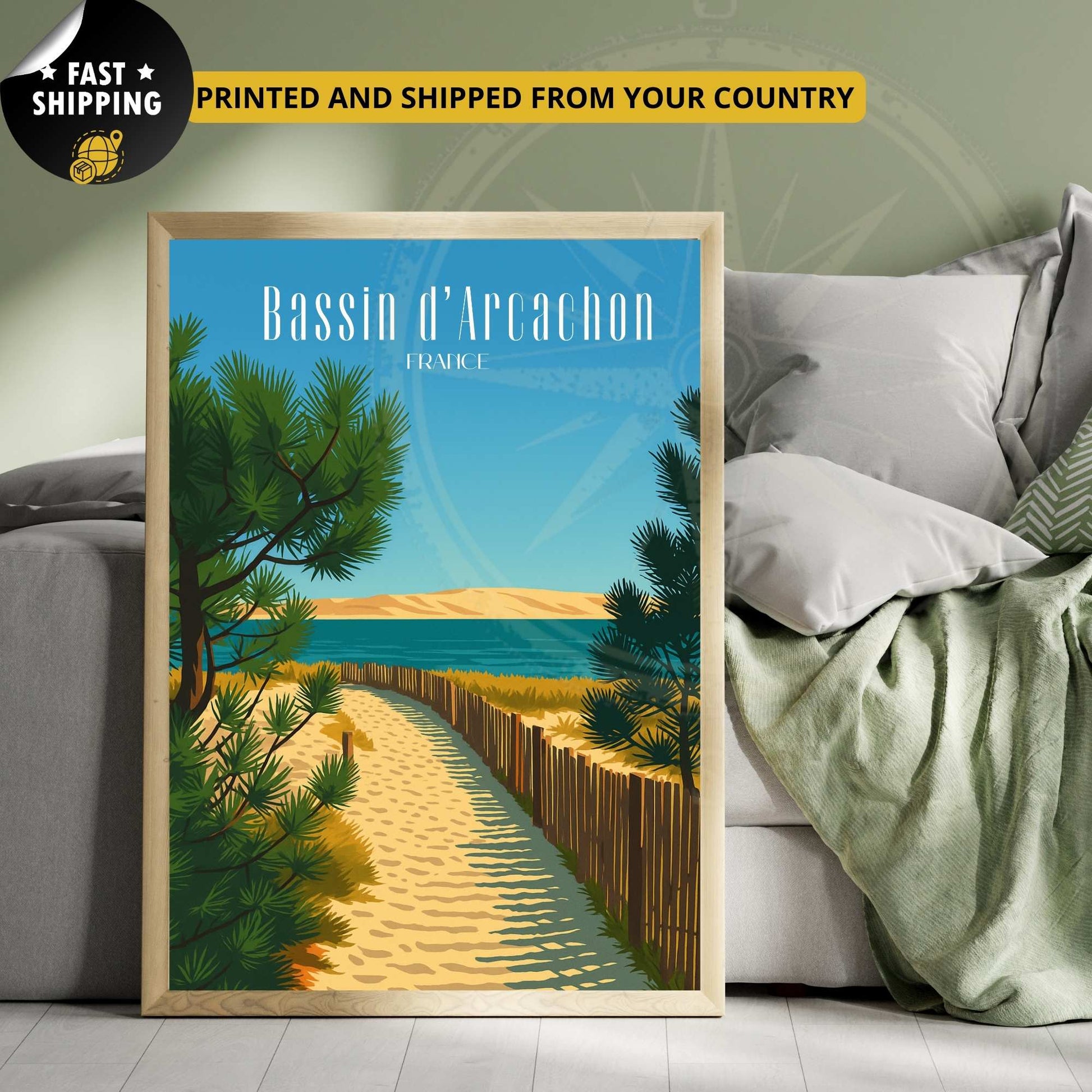 Affiche Arcachon | Impression Bassin d'Arcachon | Affiche France