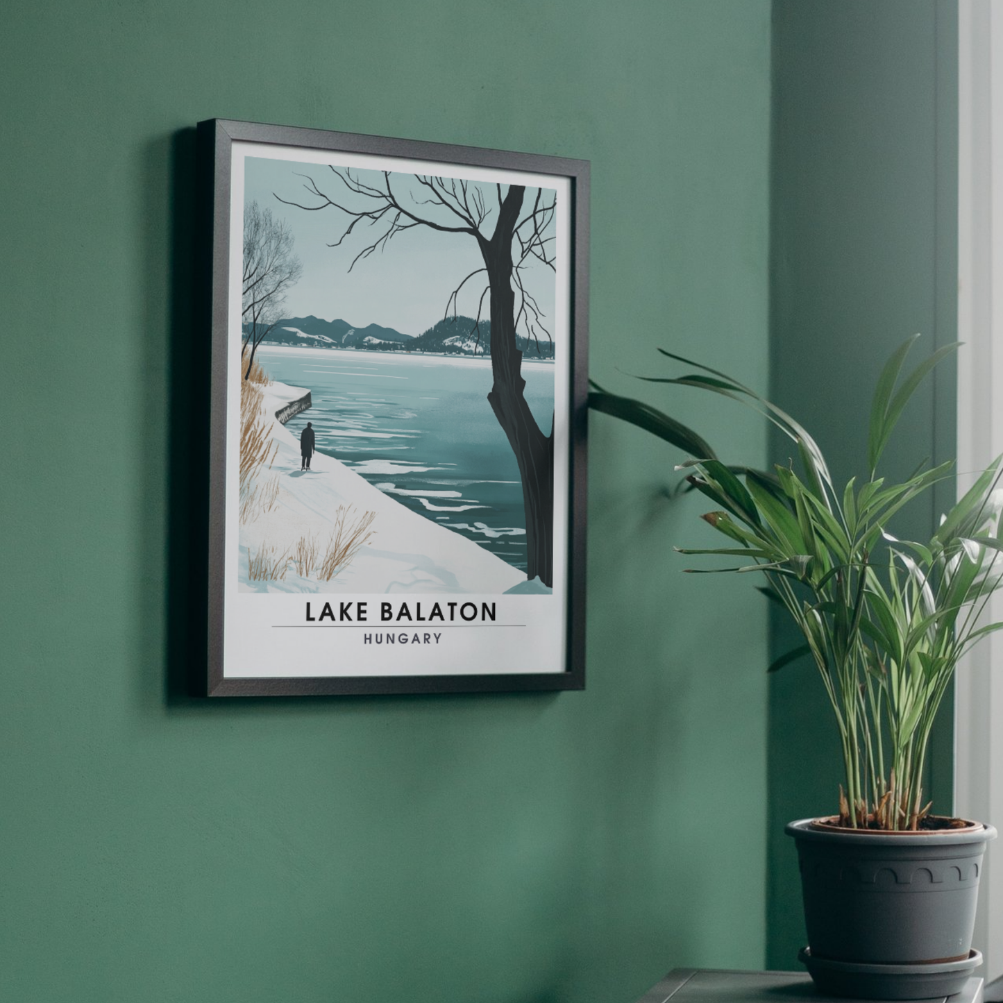 Affiche lac Balaton | Impression Hongrie | Affiche Lac