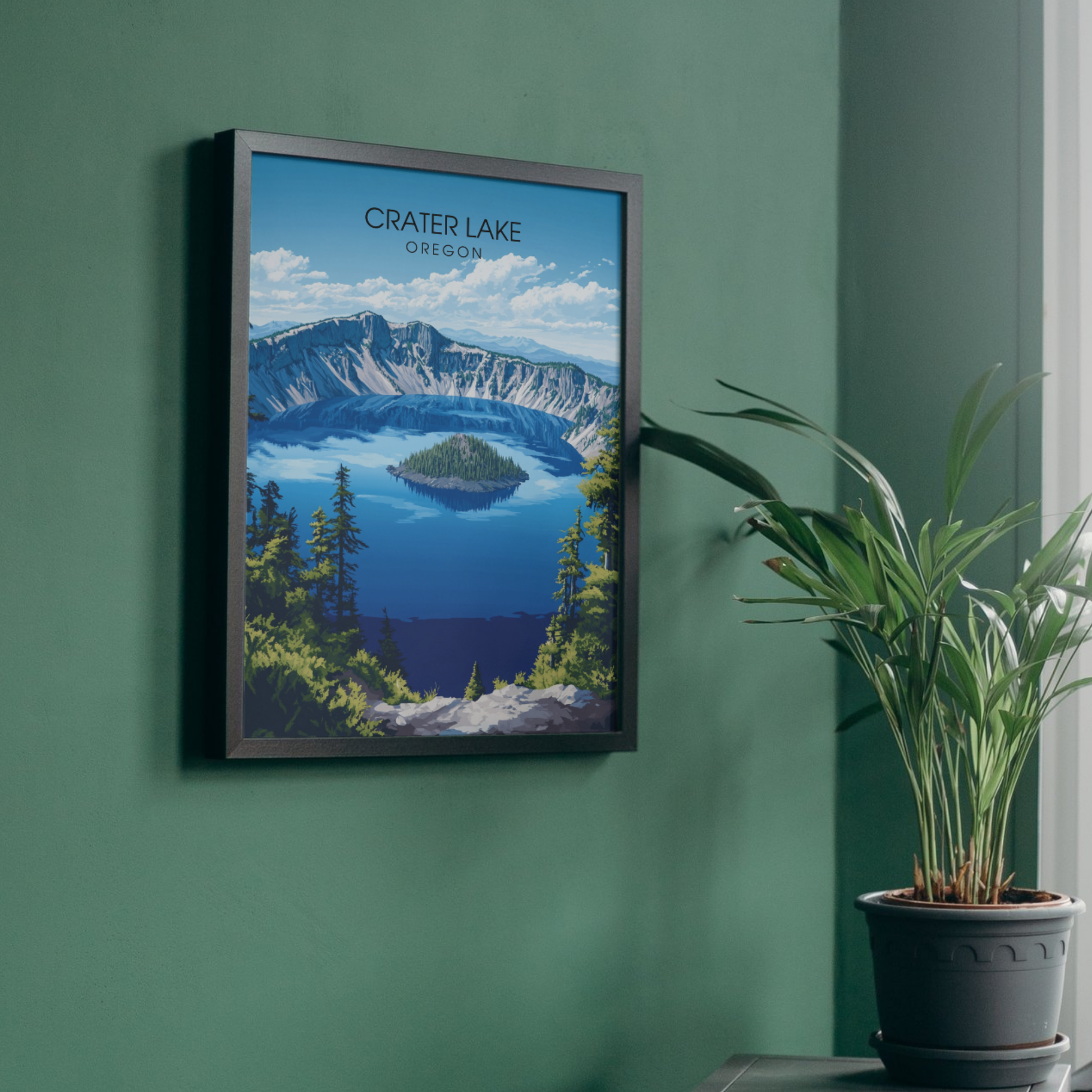 Affiche Lac Crater Oregon | Impression États-Unis | Affiche Lac