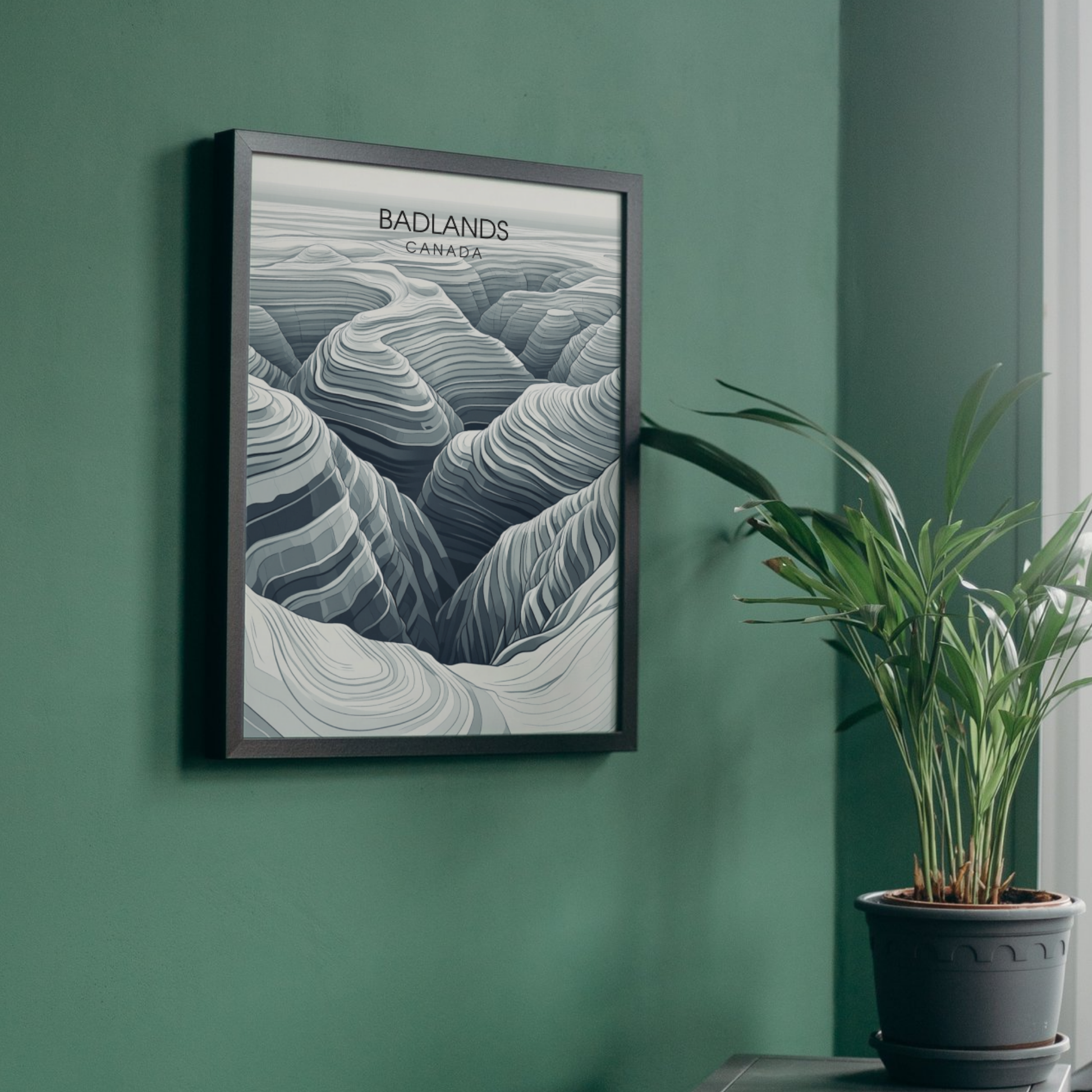 Affiche Badlands | Impression de voyage Canada | Affiche Canada