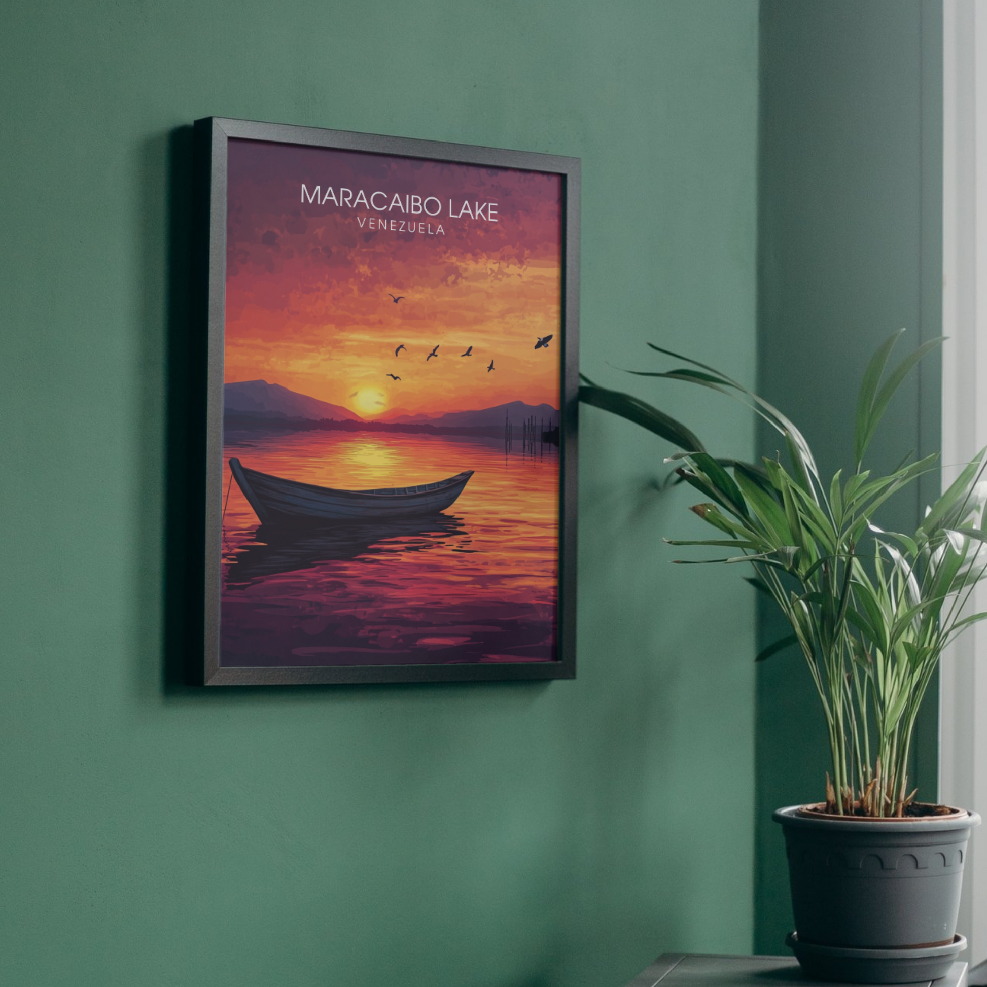 Affiche Lac Maracaibo | Impression de voyage Venezuela | Affiche Lac