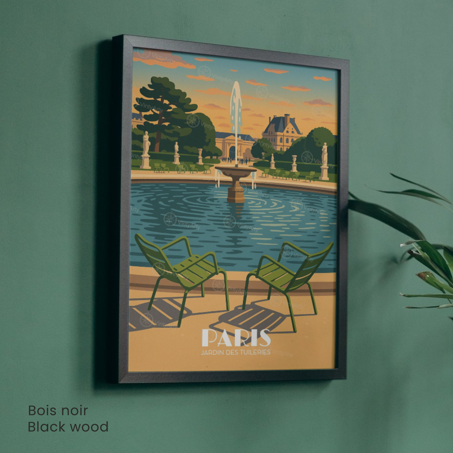Affiche Paris | Impression Jardin des Tuileries | Affiche France