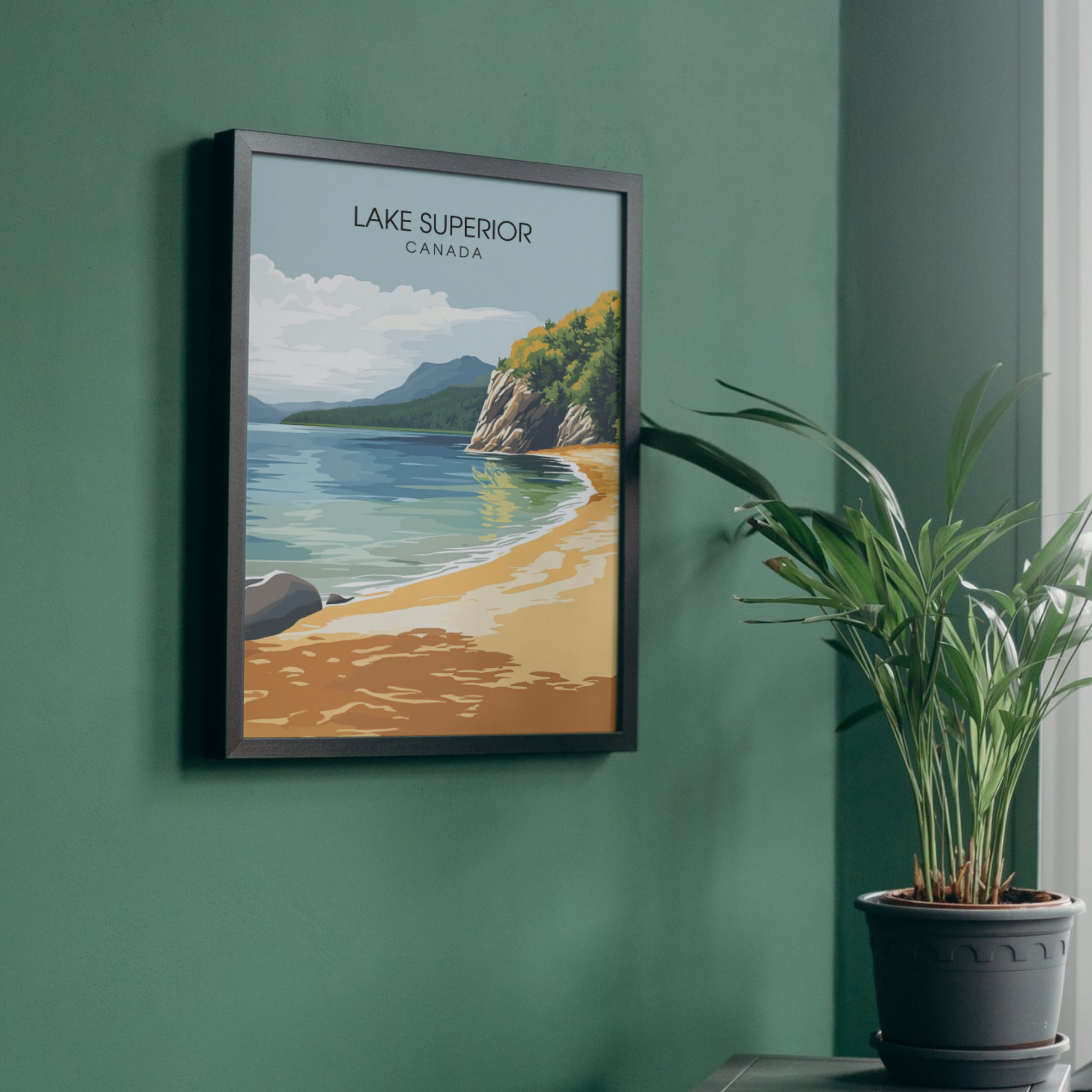 Affiche Lac Supérieur | Impression de voyage Canada | Affiche Lac