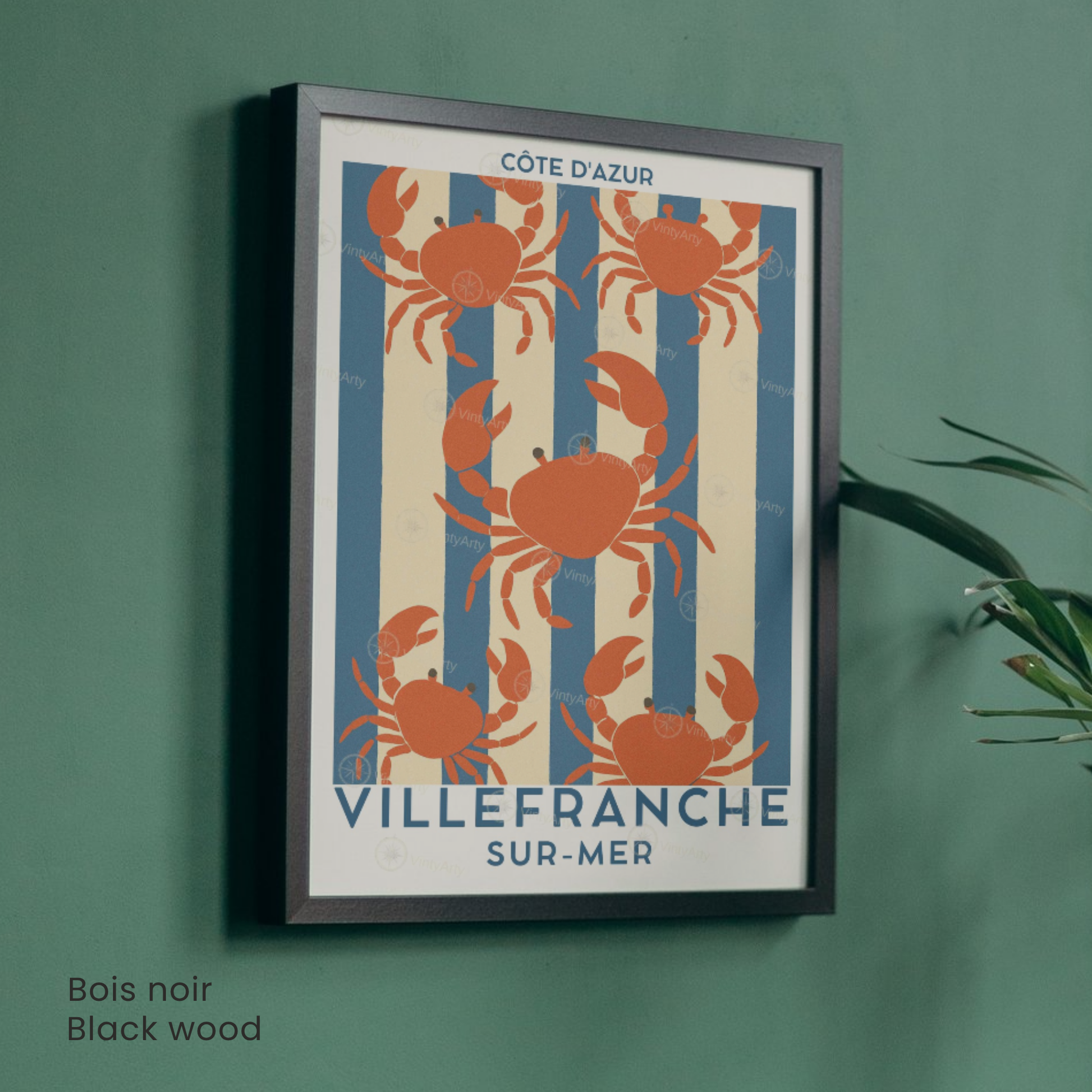 Affiche Villefranche-sur-Mer | Impression France | Affiche Côte d'Azur