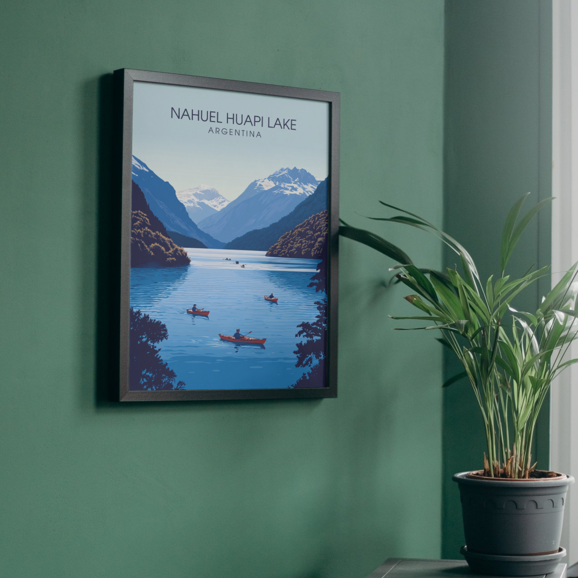 Affiche Lac Nahuel Huapi | Poster de voyage Argentine | Affiche Lac