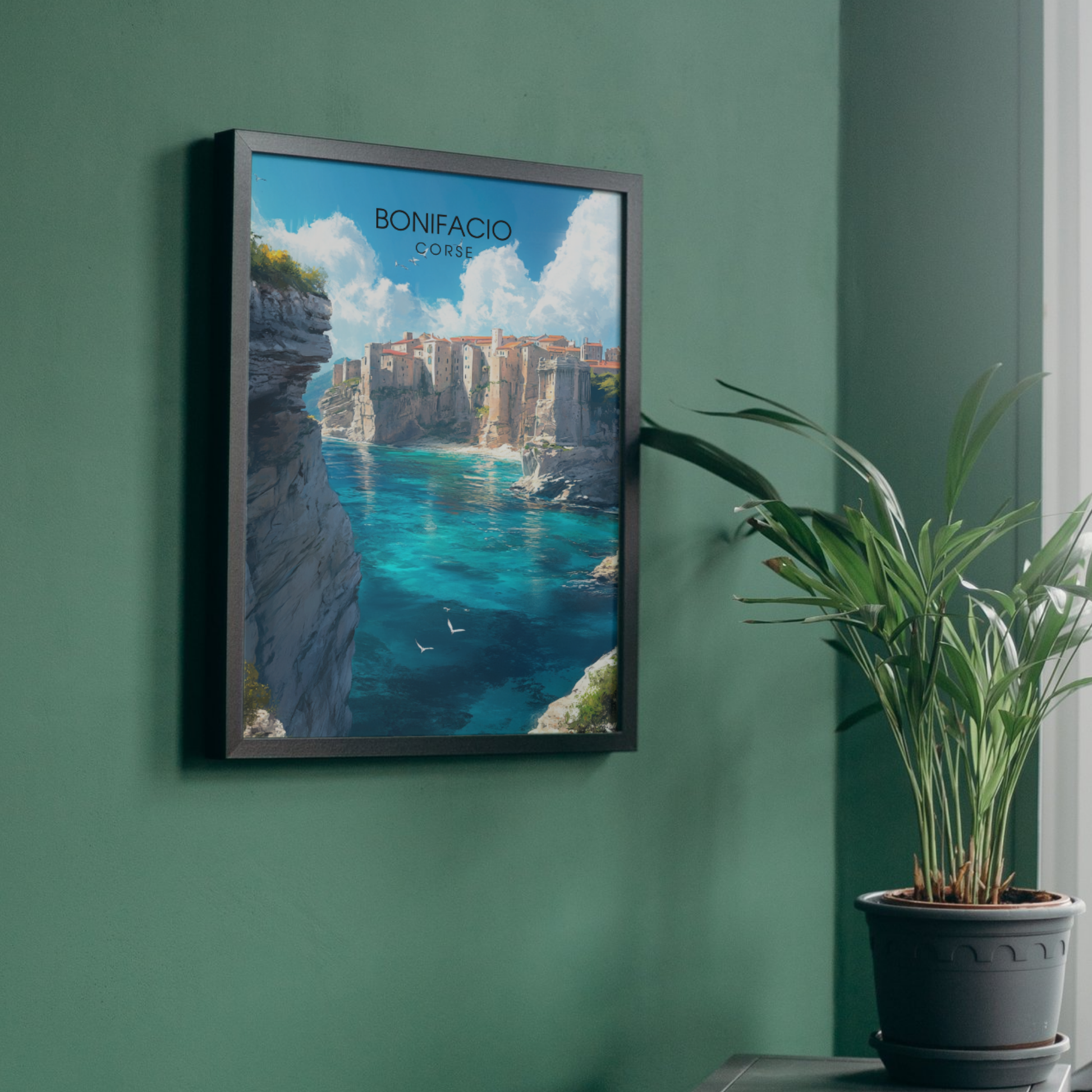 Affiche Bonifacio | Poster décoratif Corse | Affiche Corse
