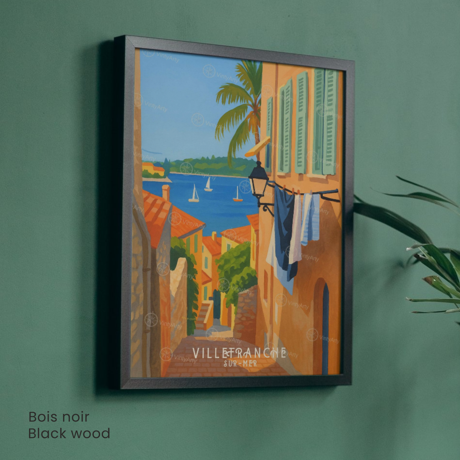 Affiche Villefranche-sur-Mer | Poster Art France | Affiche Côte d'Azur