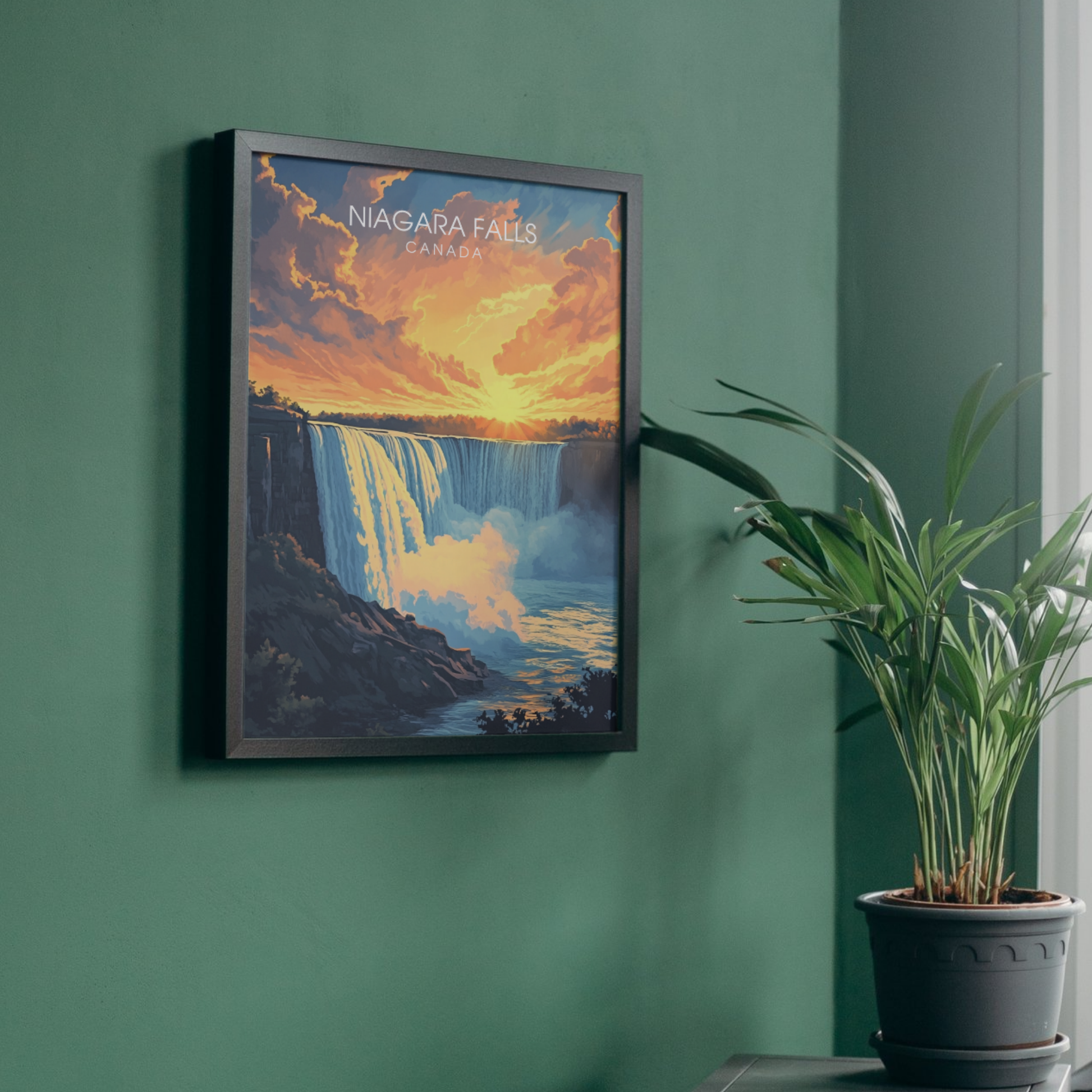 Affiche Chutes du Niagara | Poster de voyage Canada | Affiche Canada