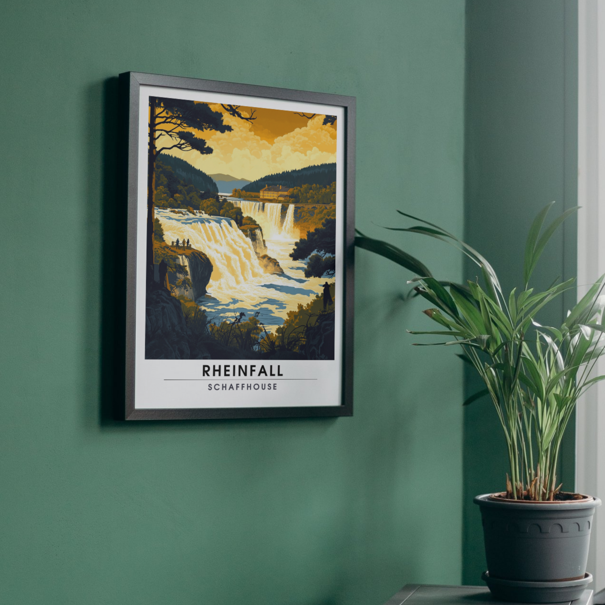 Affiche Chutes du Rhin | Poster Murale Suisse | Affiche Suisse