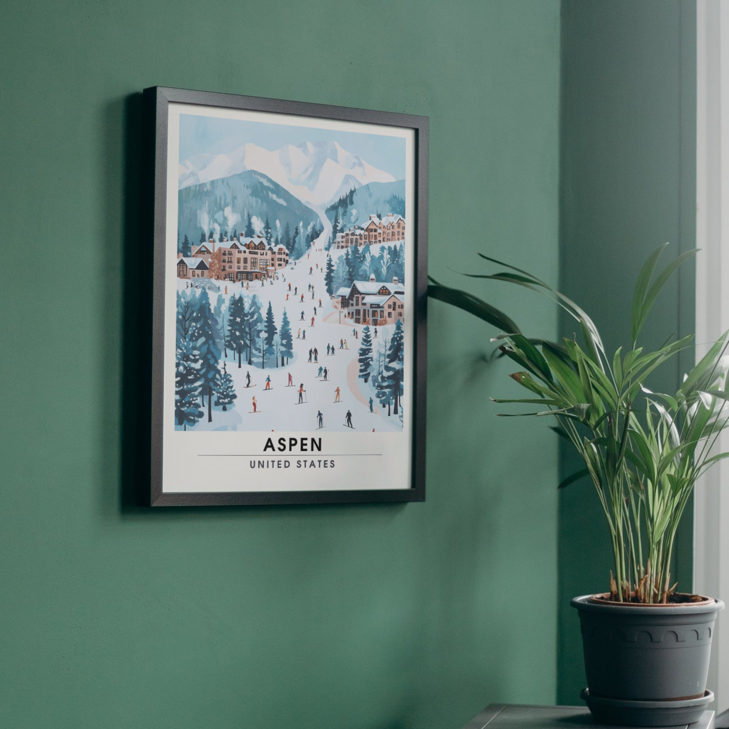 Affiche Aspen, USA | Poster Aspen | Affiche Ski | Colorado