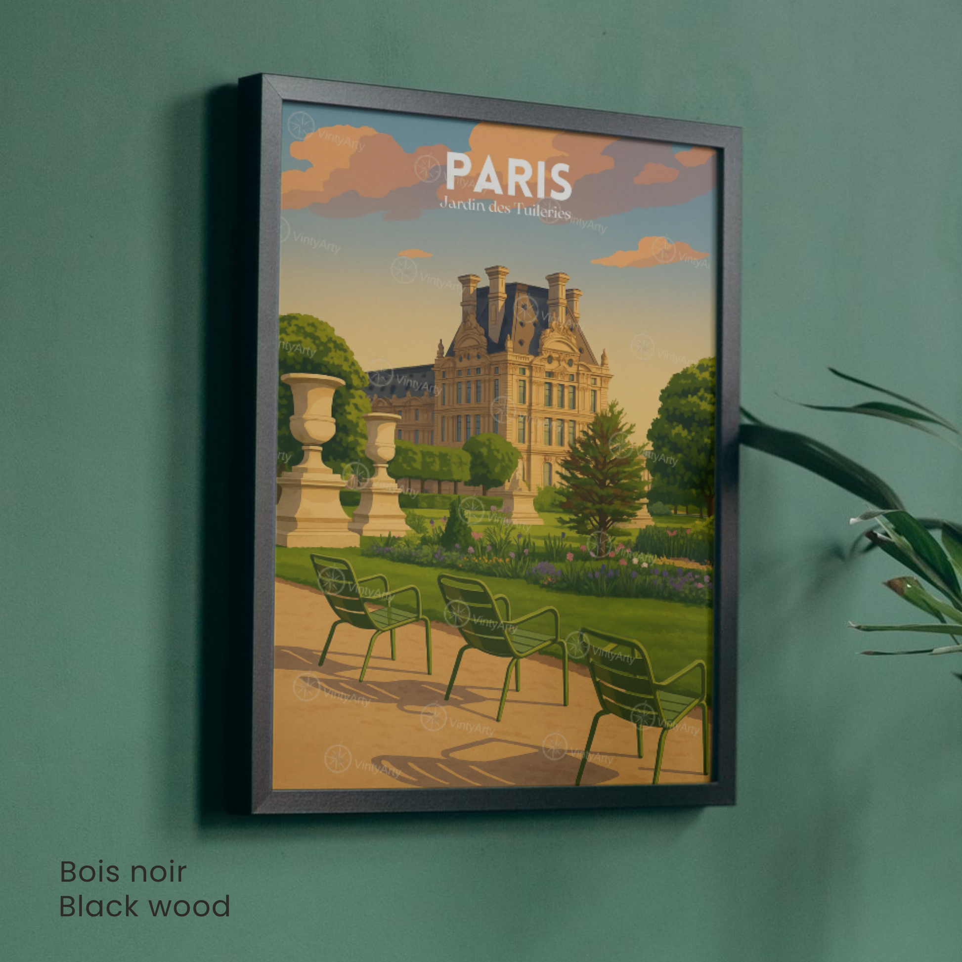 Affiche Paris | Poster Jardin des Tuileries  | Affiche France
