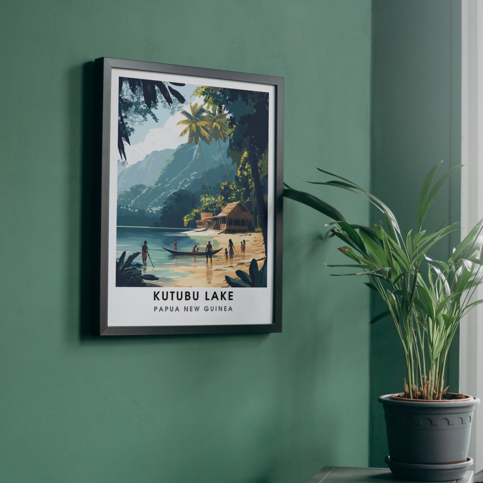 Affiche Lac Katubu | Impression Papouasie-Nouvelle-Guinée | Affiche Lac