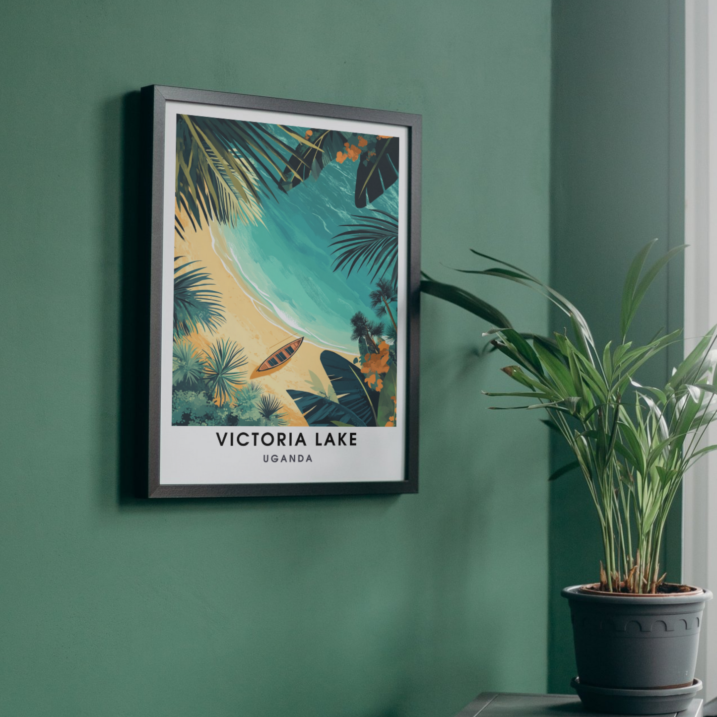 Affiche Lac Victoria | Poster Ouganda | Affiche Lac