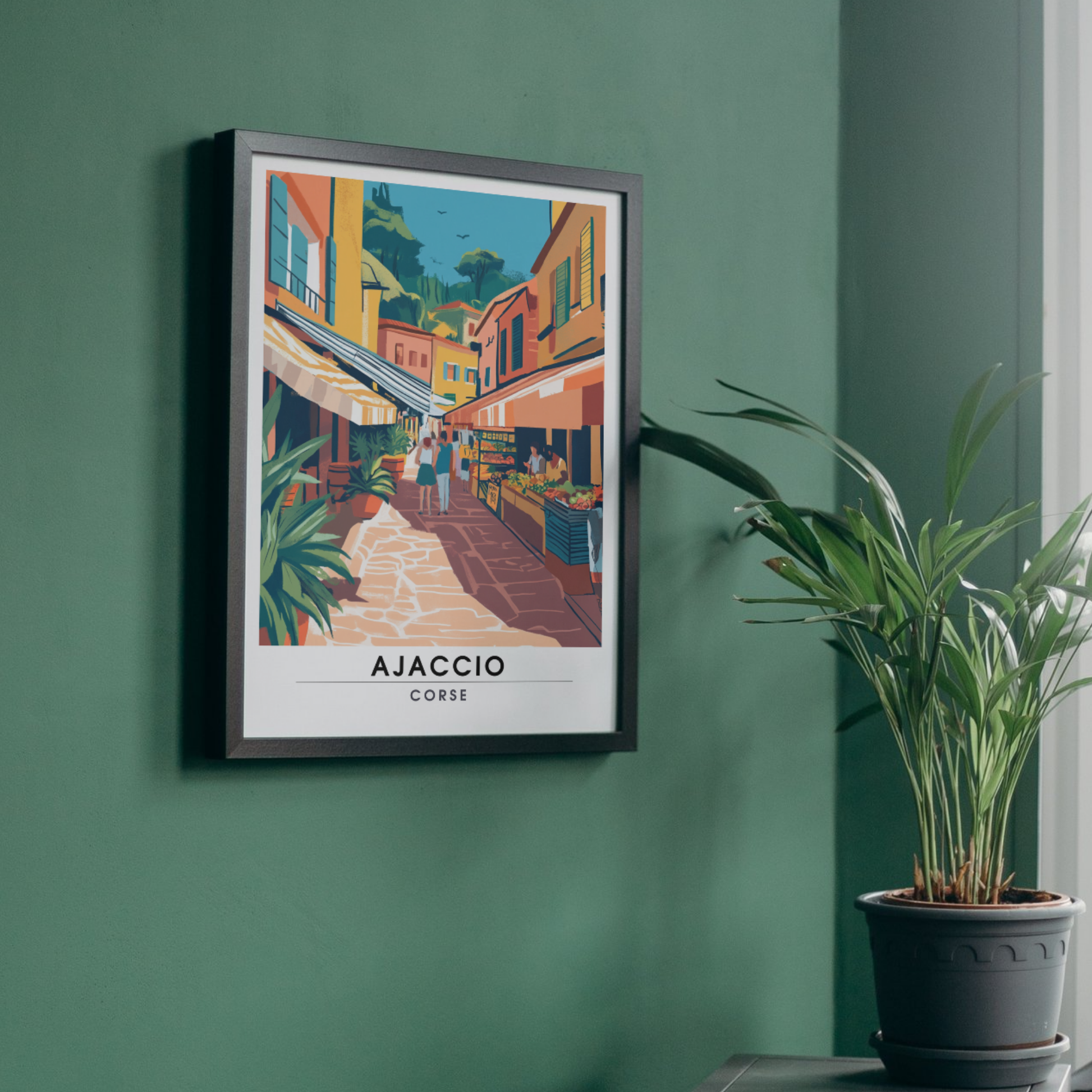 Affiche Ajaccio | Poster de voyage Corse | Affiche Corse