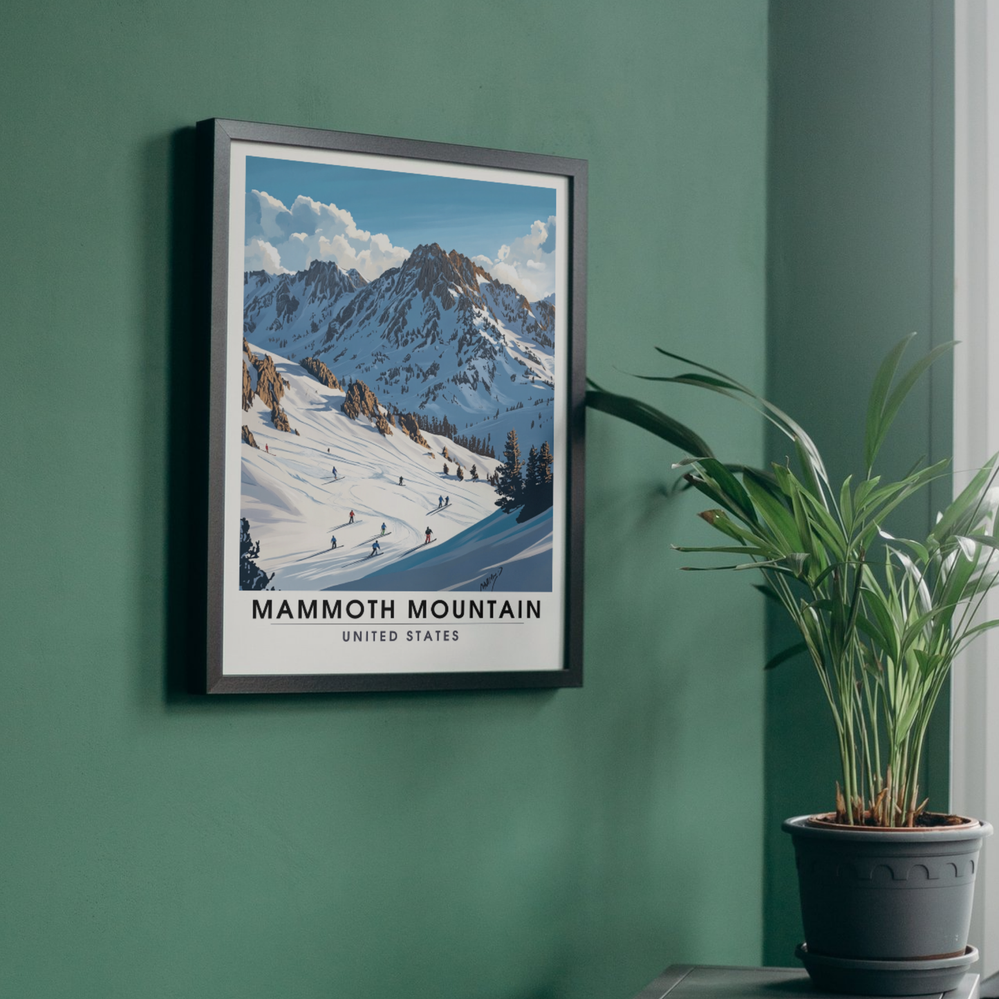 Affiche Mammoth Mountain, USA | Impression Mammoth Mountain | Affiche Ski | Sierra Nevada