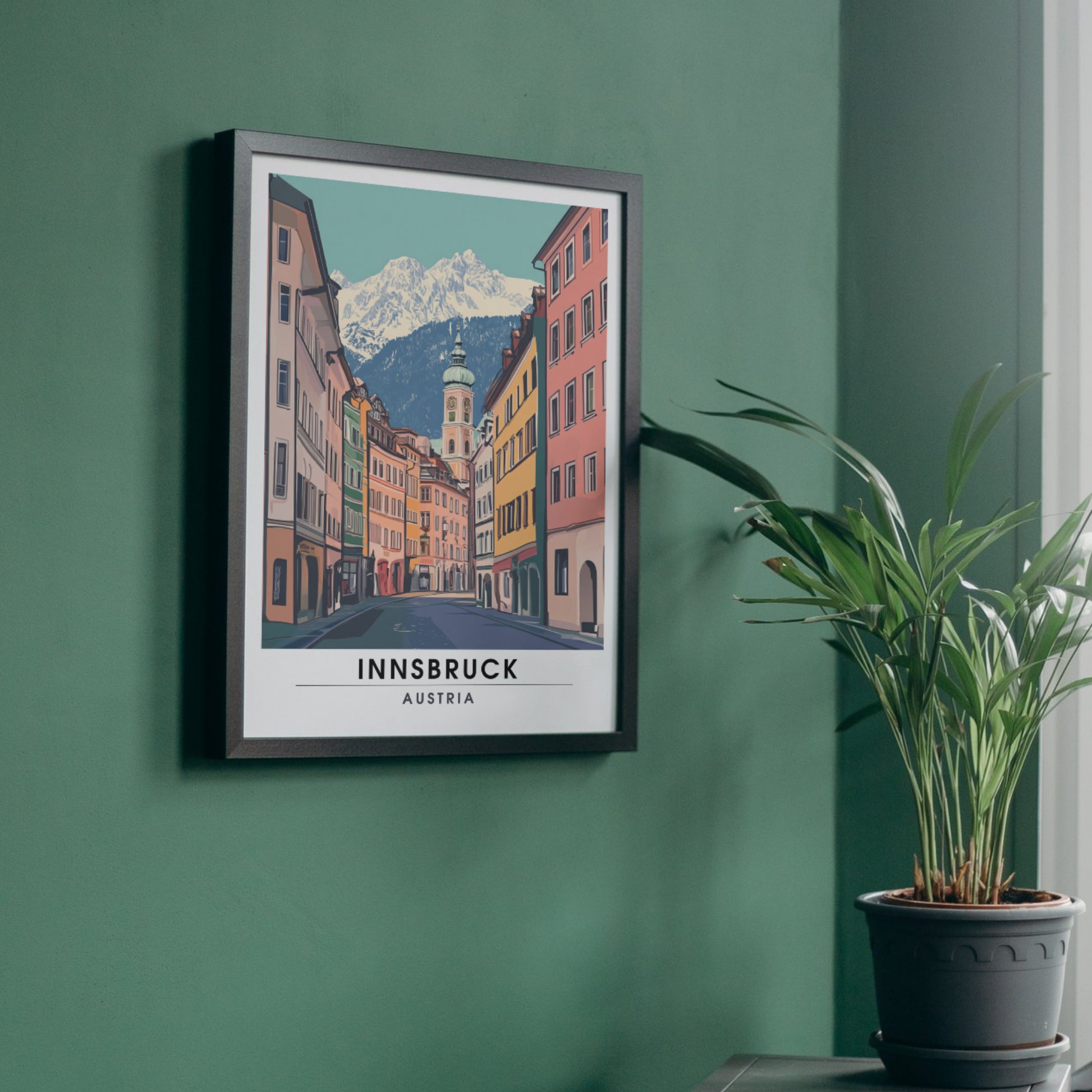 Affiche Innsbruck | Poster de voyage Autriche | Affiche Autriche