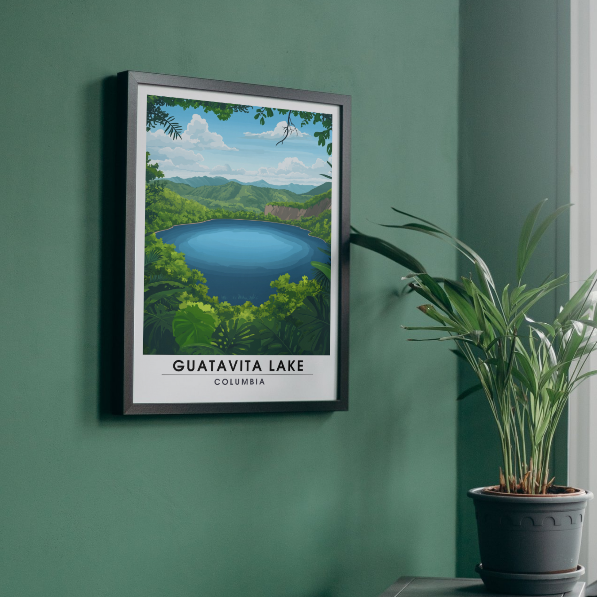 Affiche Lac Guatavita | Poster Columbia | Affiche Lac