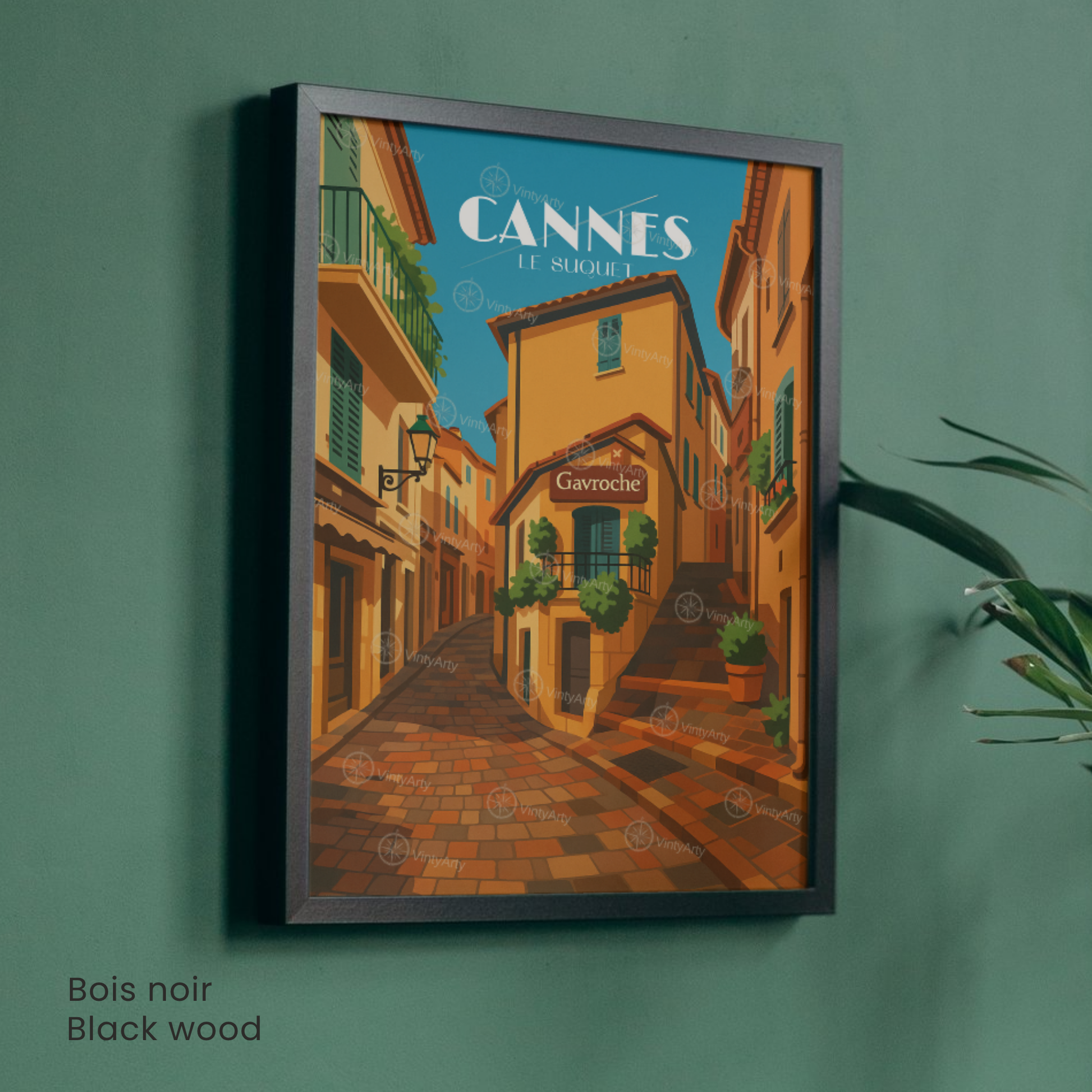 Affiche Cannes | Poster de voyage Le Suquet | Affiche France