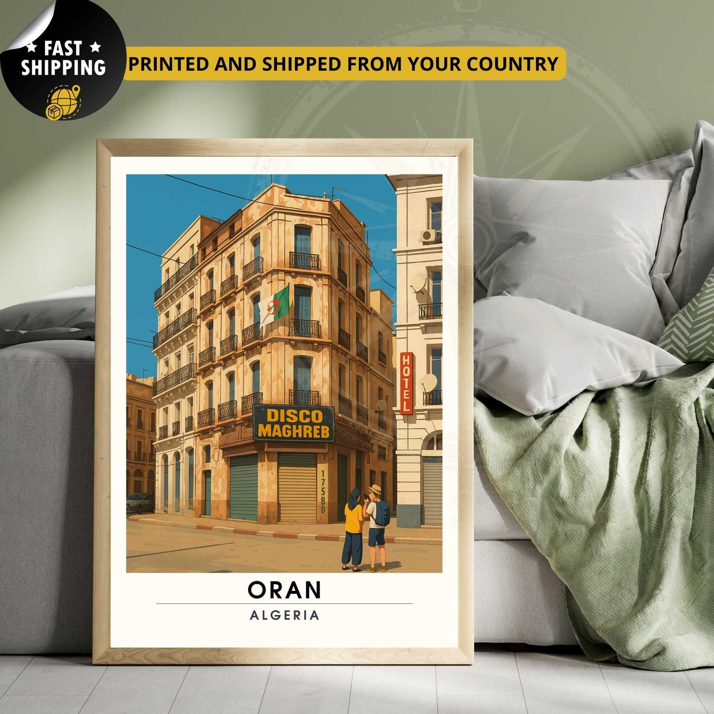 Affiche Oran | impression Oran - Disco Maghreb, Algérie