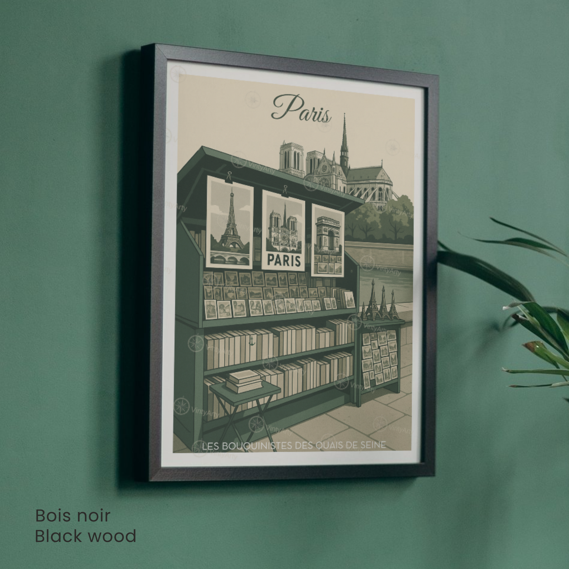 Affiche Paris | Poster les bouquinistes des quais de Paris | Affiche France