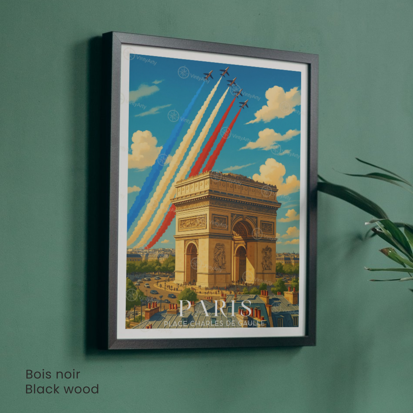Affiche Paris | Poster Place de Charles de Gaulle | Affiche France