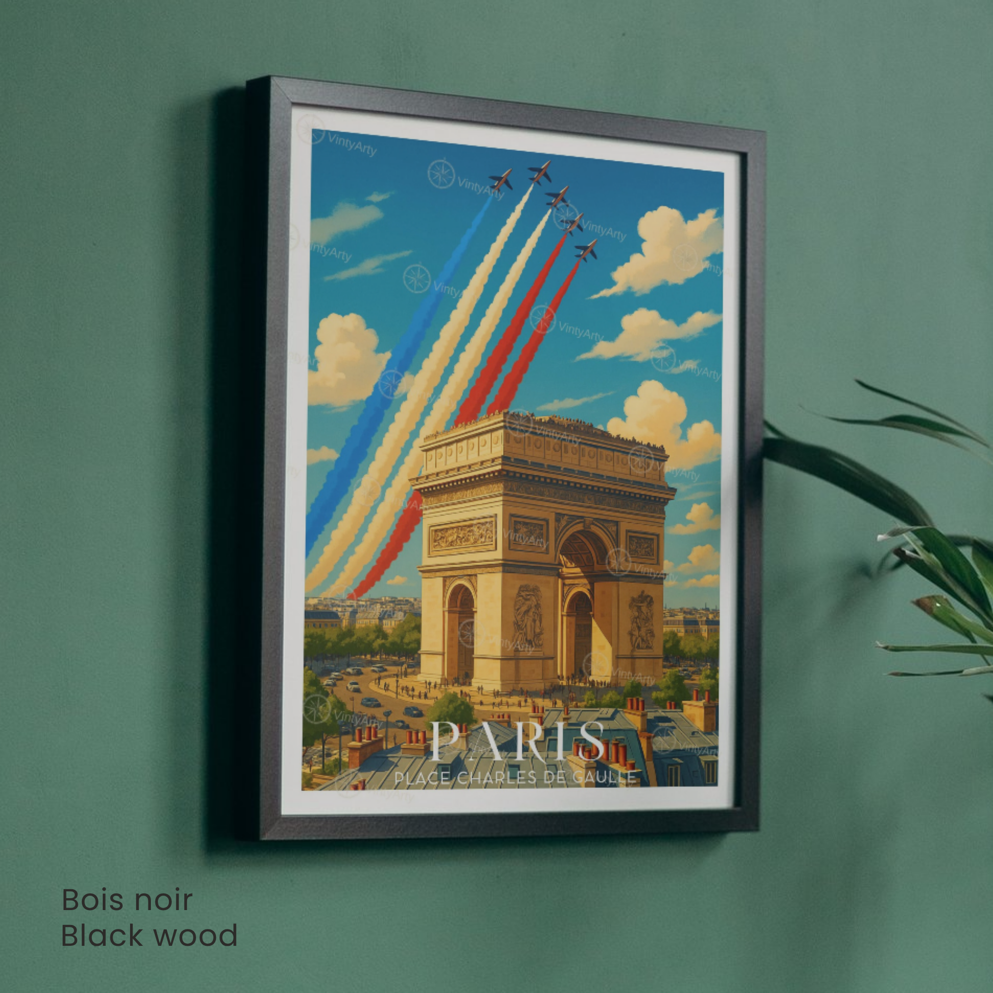 Affiche Paris | Poster Place de Charles de Gaulle  | Affiche France