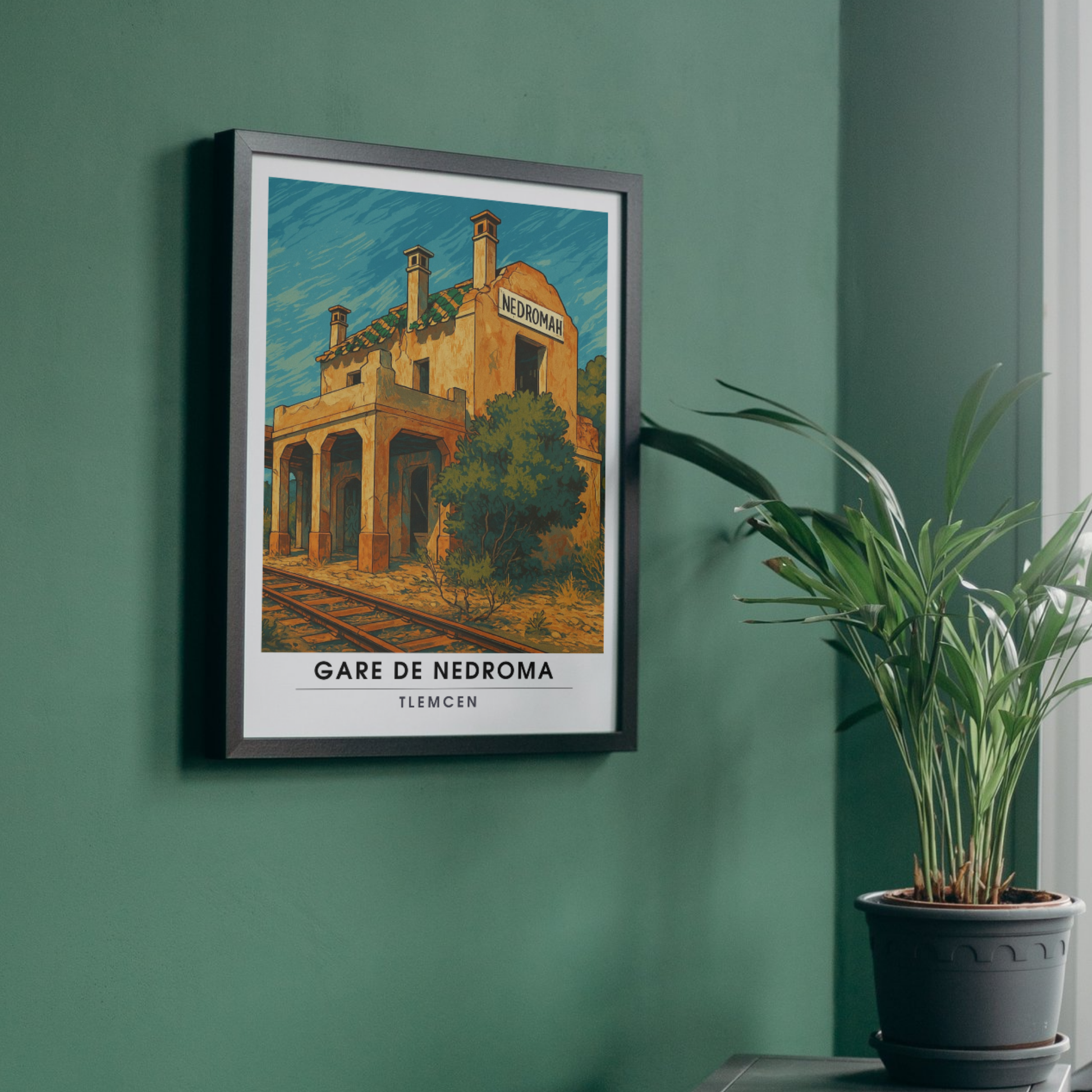 Affiche Gare de Nedroma | Poster Tlemcen | Affiche Algérie