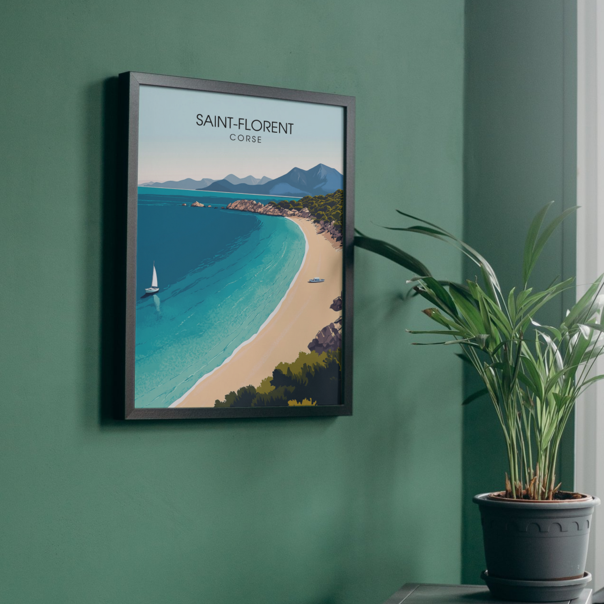Affiche Saint Florent | Impression Corse | Affiche Corse