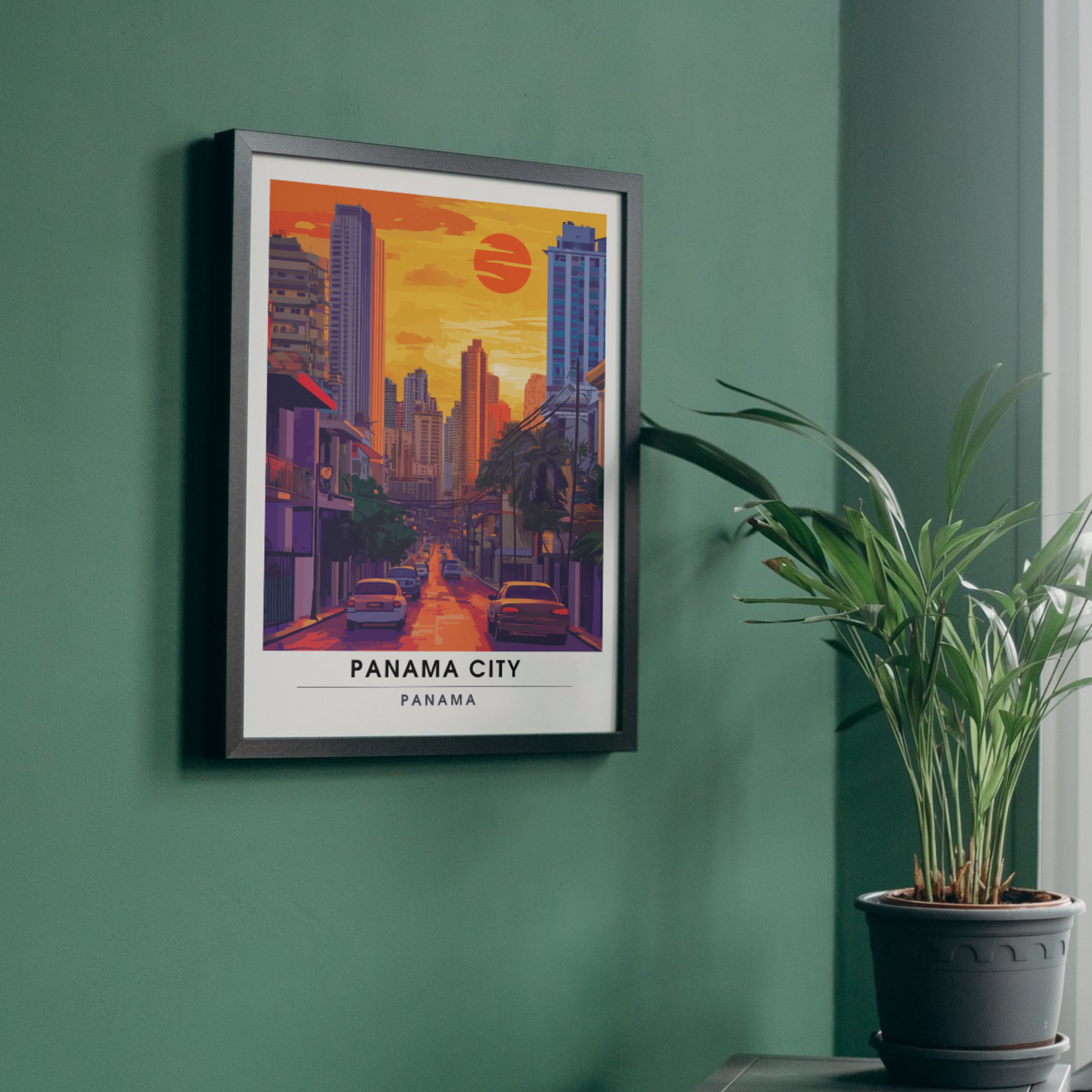 Affiche Ville de Panama | Poster de voyage Panama | Affiche Panama