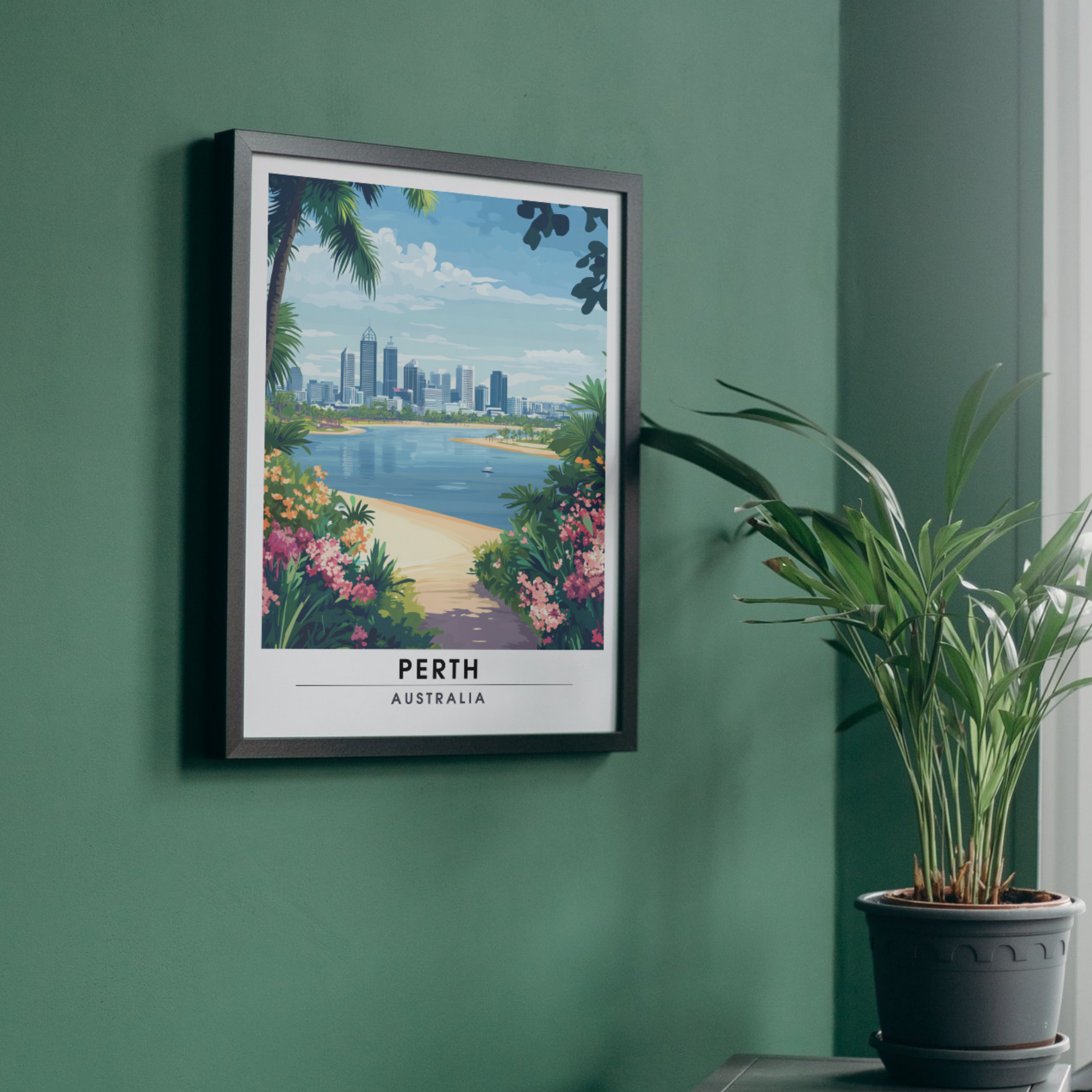 Affiche Perth | Poster décoratif Australie | Affiche Australie