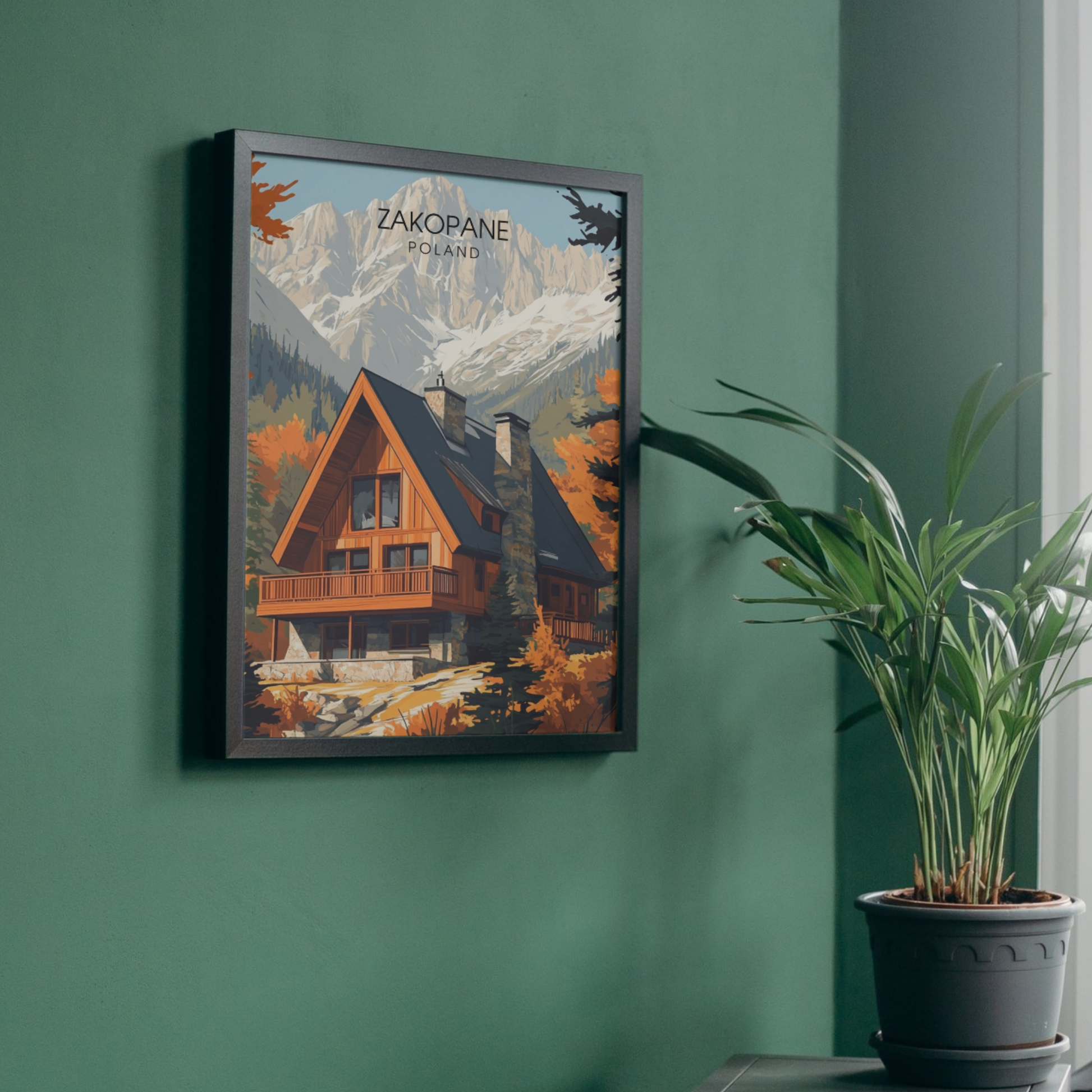 Affiche Zakopane | Poster décoratif Pologne | Affiche Pologne
