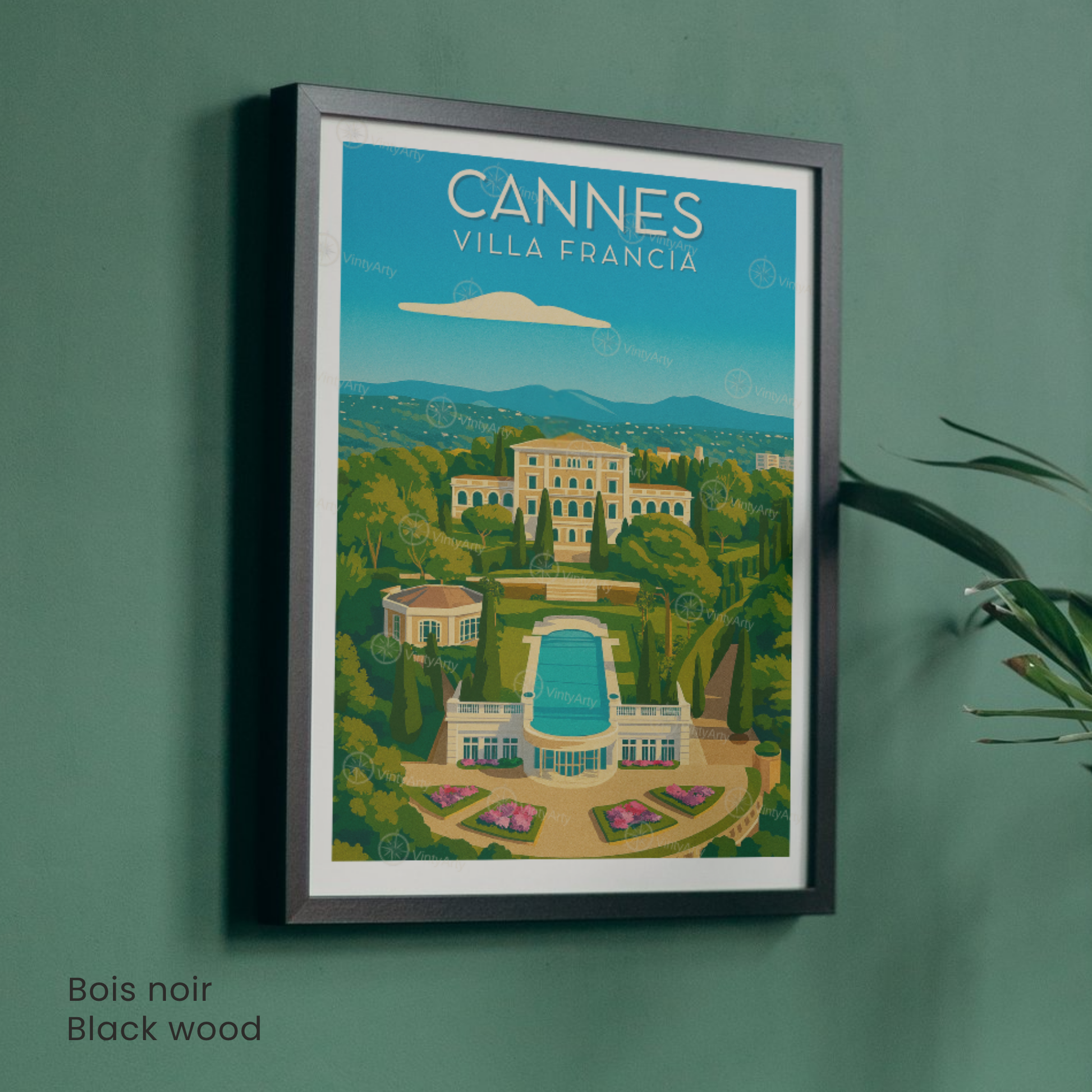 Affiche Cannes | Poster Villa Francia | Affiche France