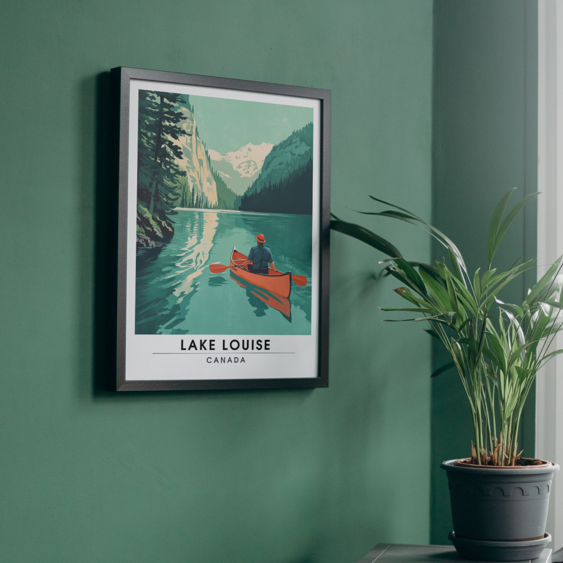 Affiche Lac Louise | Poster de voyage  Canada | Affiche Lac