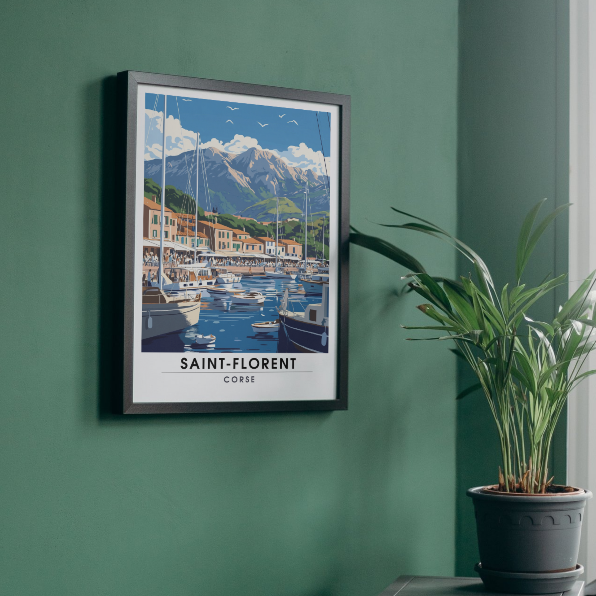 Affiche Saint Florent | Poster décoratif Corse | Affiche Corse