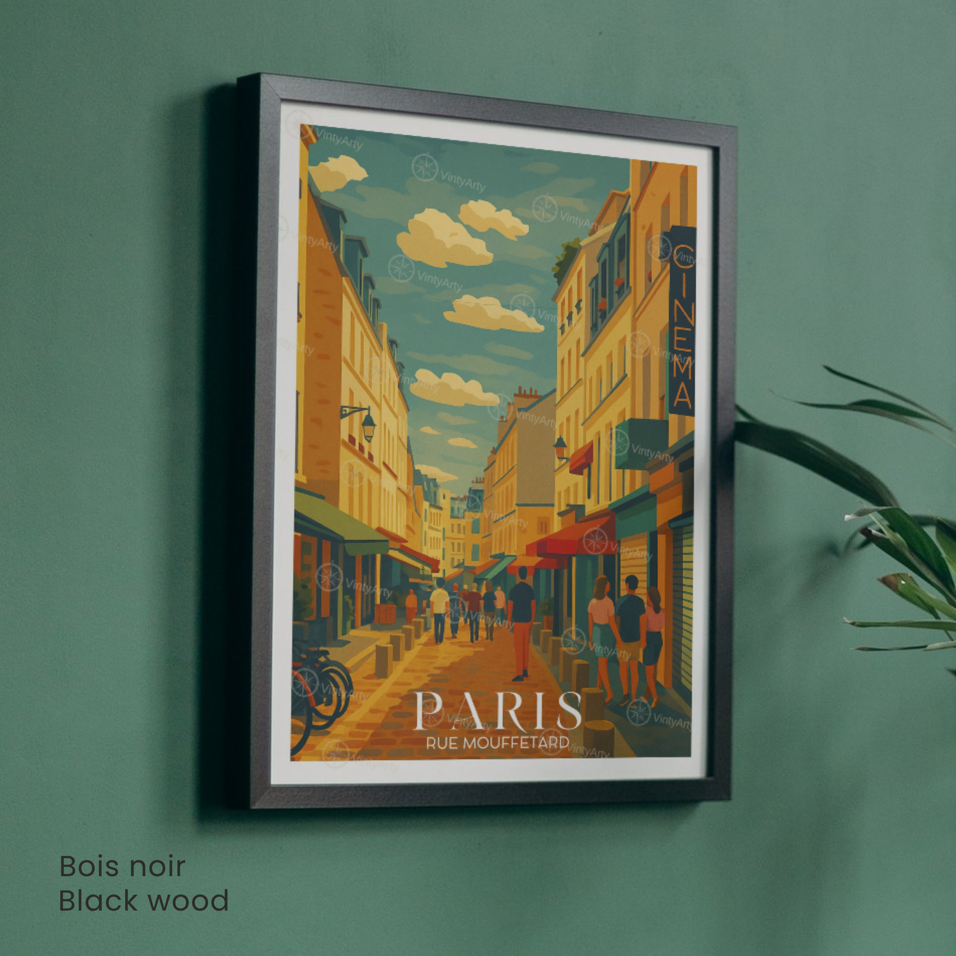 Affiche Paris | Poster Rue Mouffetard | Affiche France