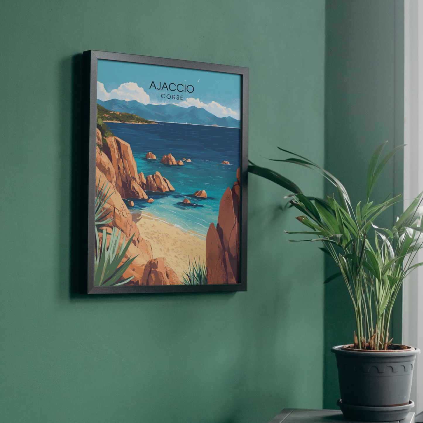 Affiche Ajaccio | Impression Corse | Affiche Corse