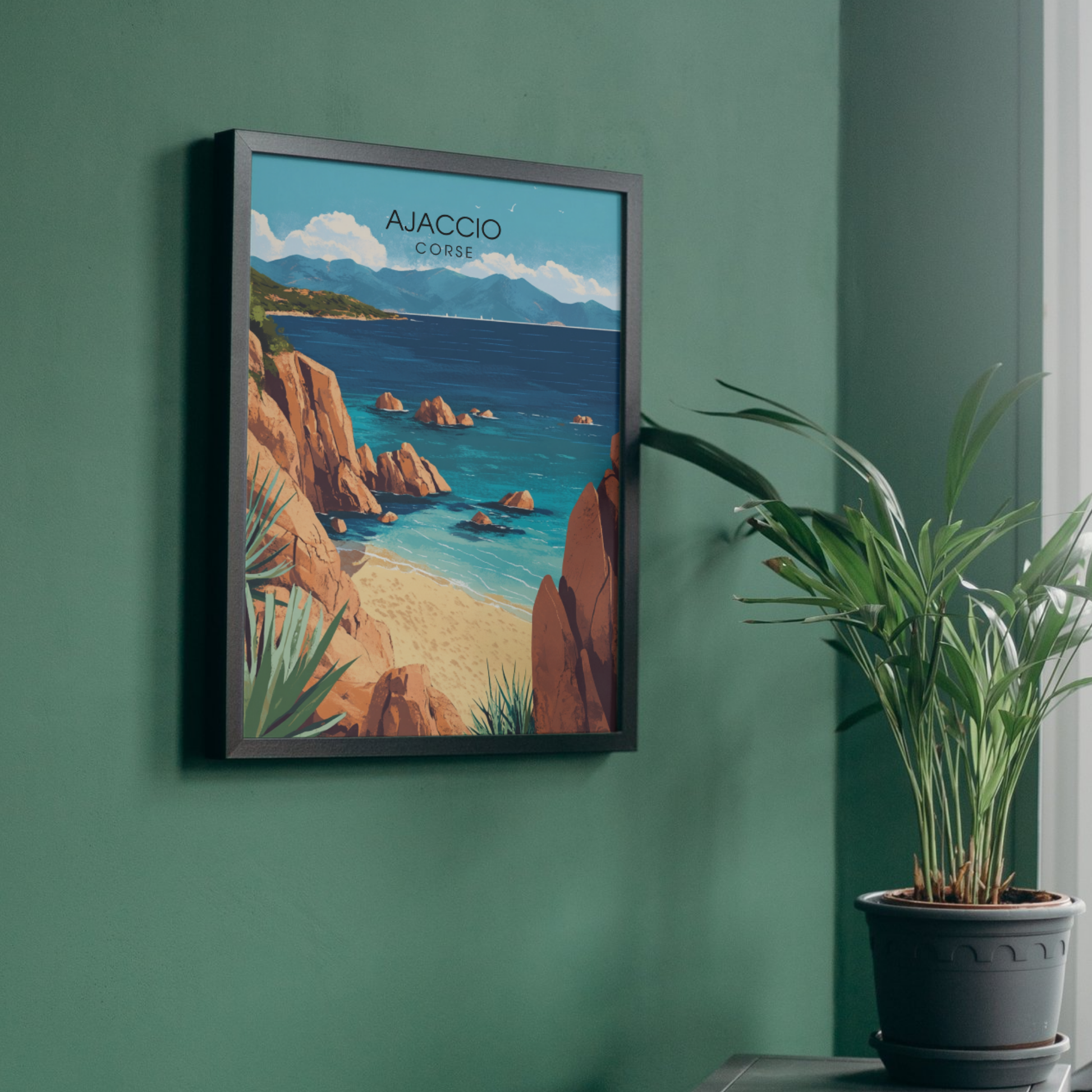 Affiche Ajaccio | Impression Corse | Affiche Corse