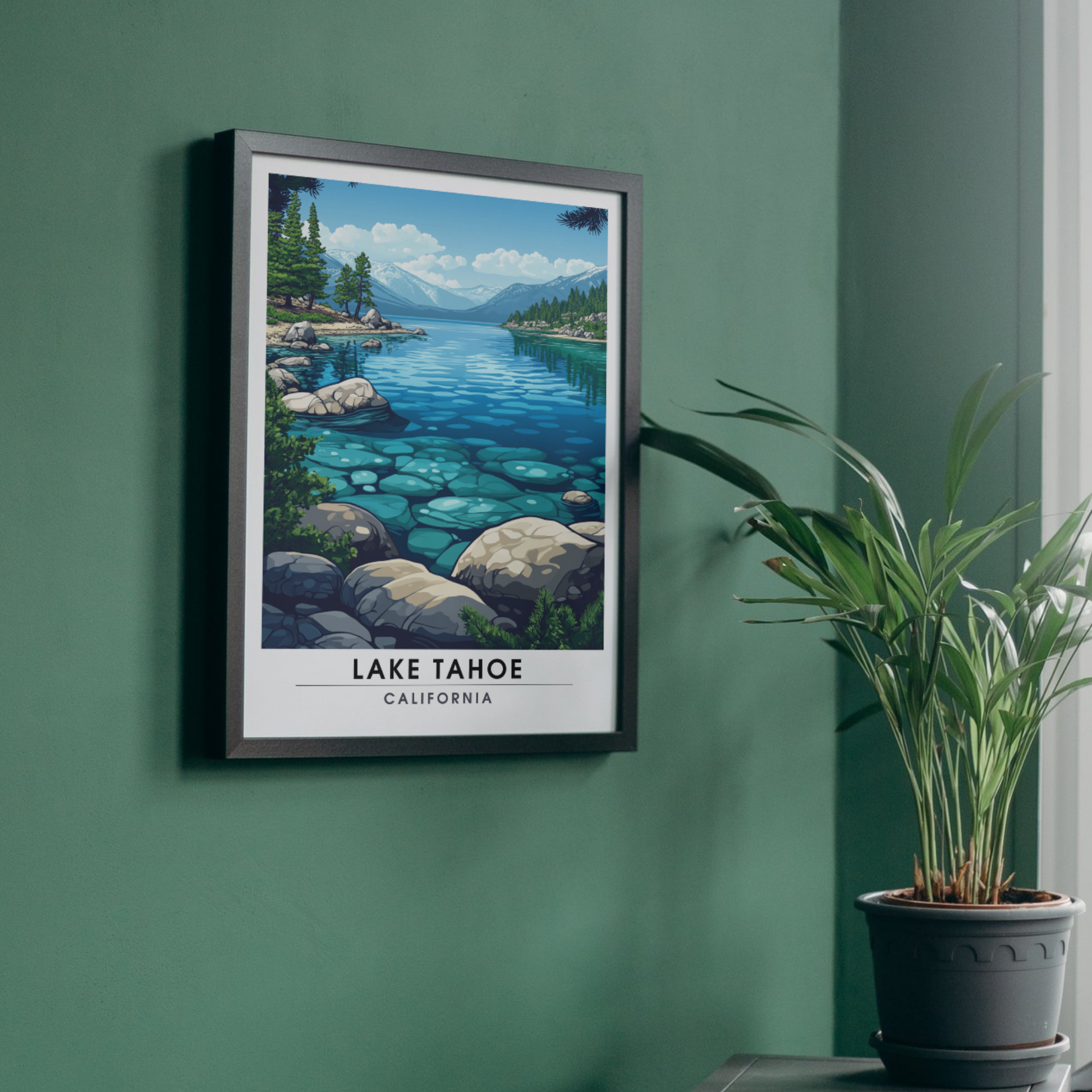 Affiche Lac Tahoe Californie | Impression États-Unis | Affiche Lac