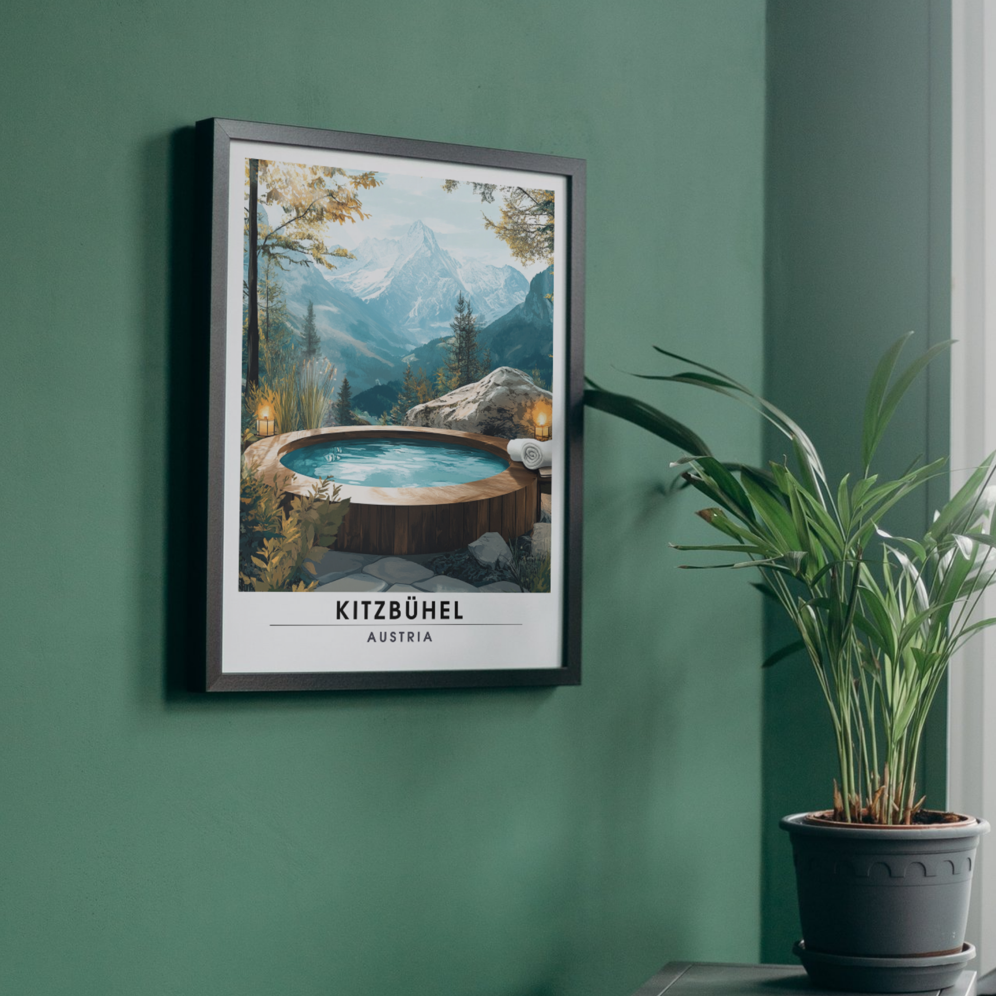 Affiche Kitzbühel | Poster décoratif Autriche | Affiche Autriche