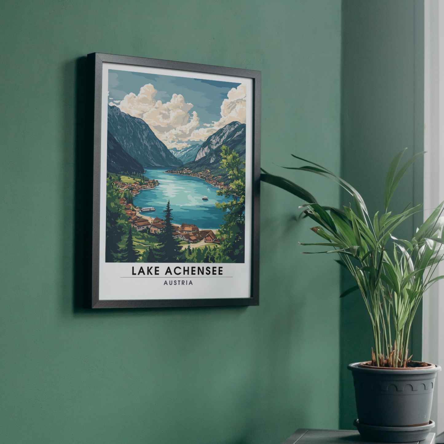 Affiche Lac Achensee | Poster Autriche | Affiche Lac