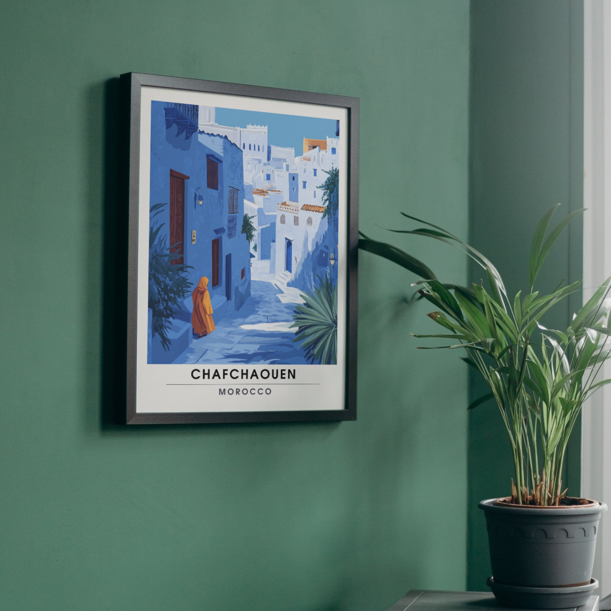 Affiche Chefchaouen | Poster Murale Maroc | Affiche Maroc