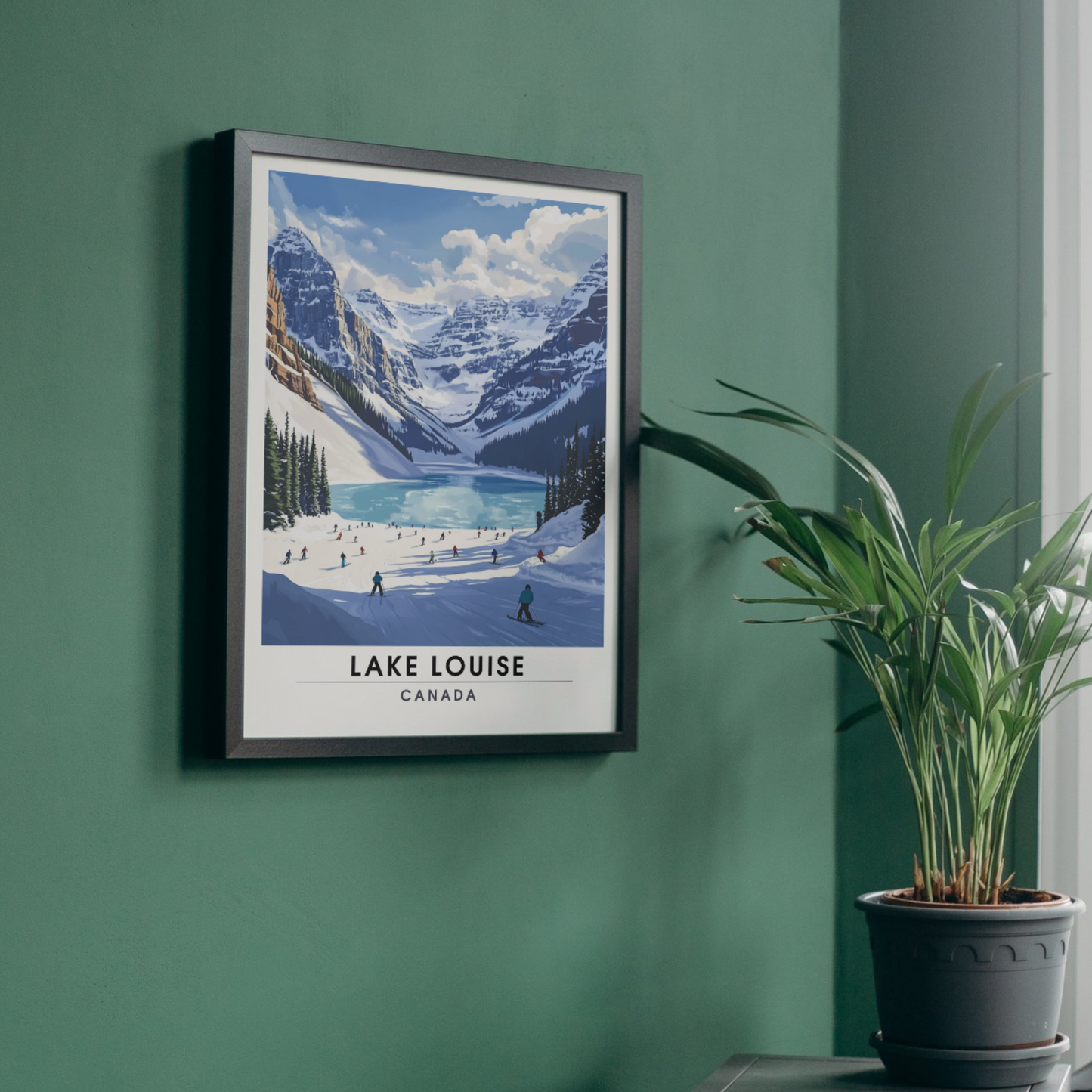 Affiche Lake Louise, Canada | impression Lake Louise | Affiche Ski